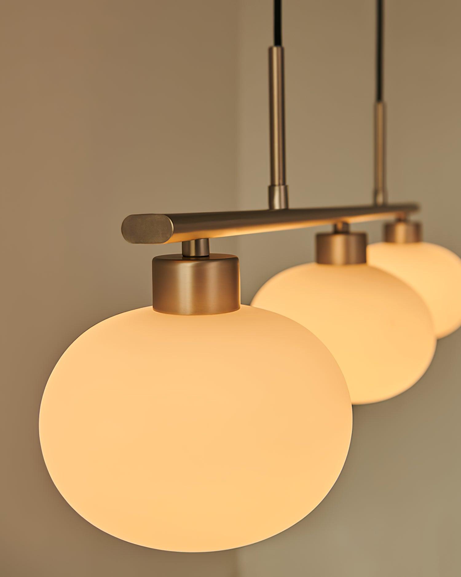 Lustra Pendant Lamp 3-Light Globe Shaped Linear - Neutral Decor