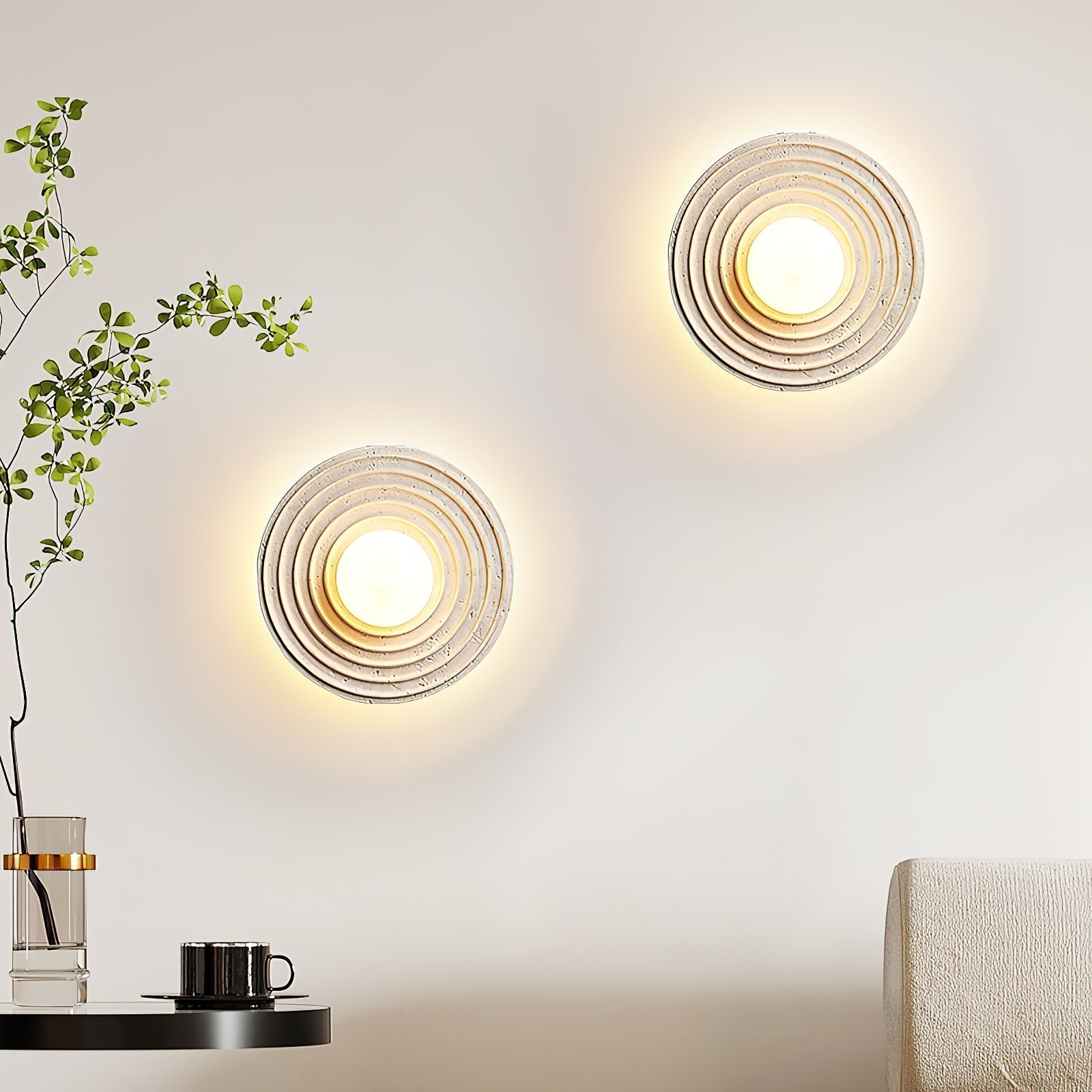 Sereriella Travertine Wall Lamp