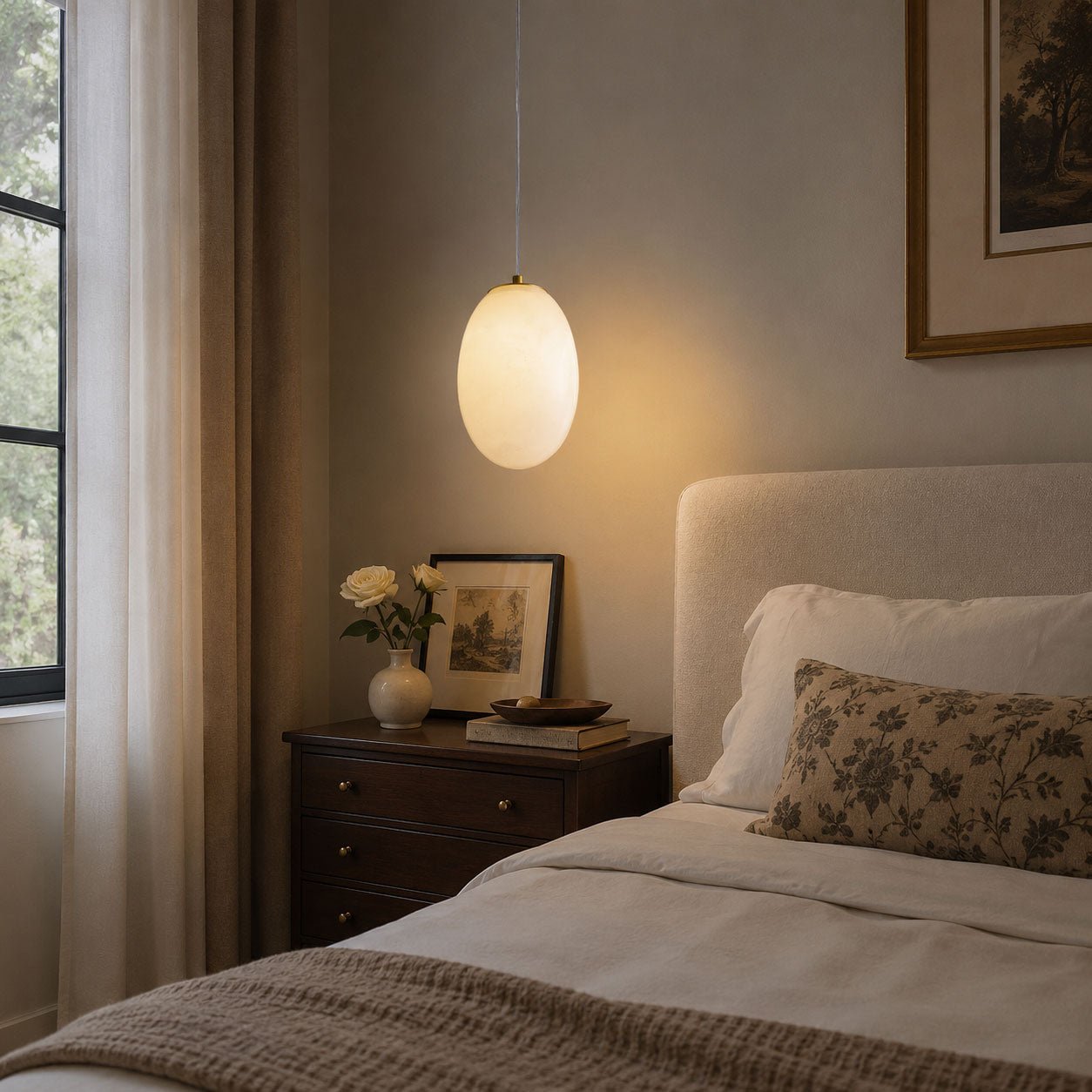 Norik Minimalist Alabaster Pendant Light