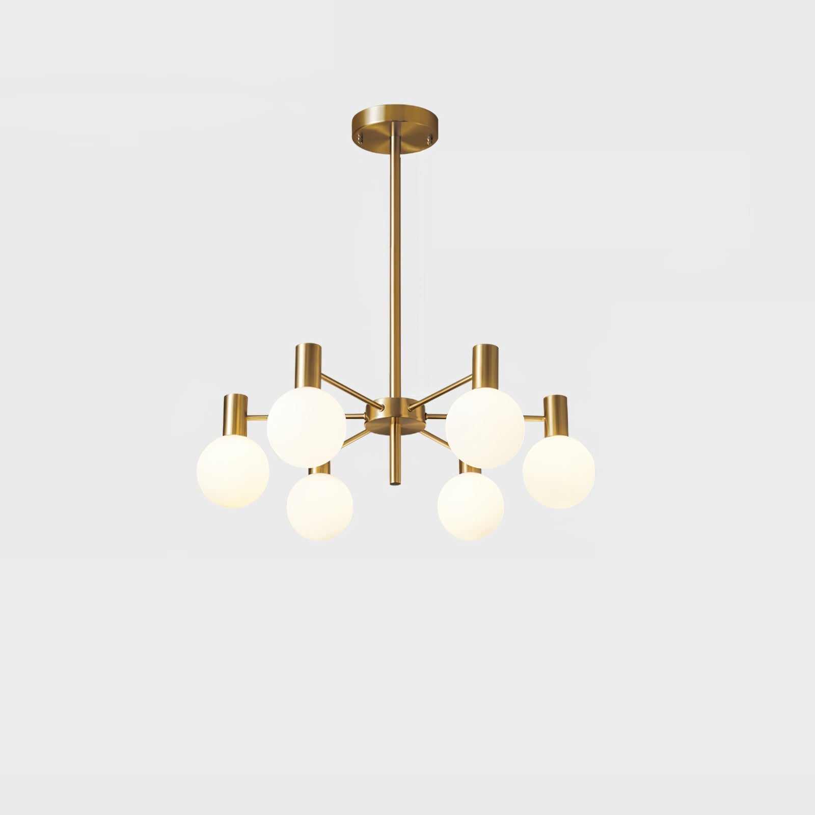 Veloiel Chandelier Globe Glass Gold Frame Modern