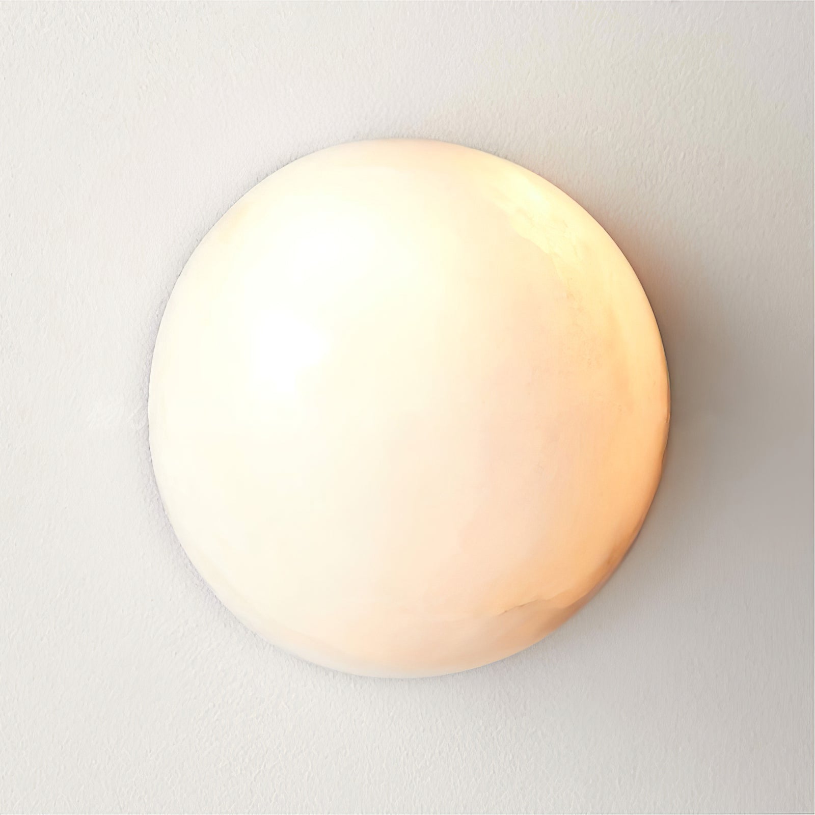 Elvar Semicircular Minimalist Alabaster Ceiling Light