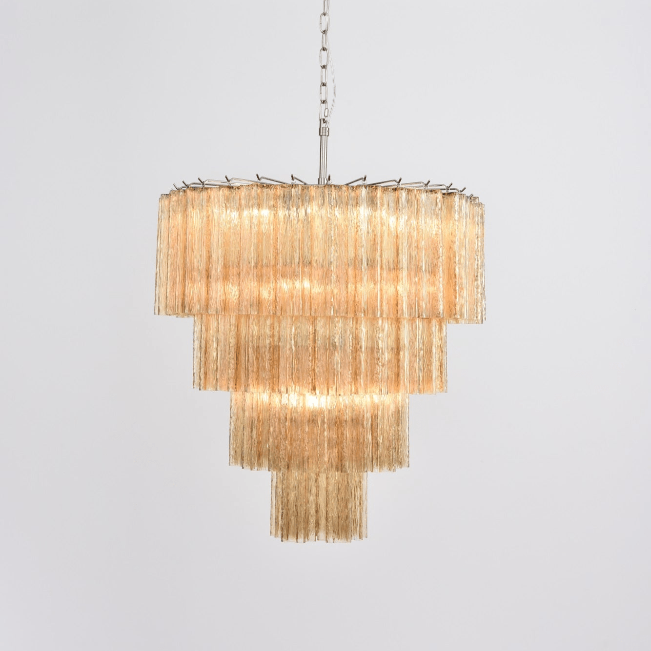 Velanora Chandelier Cascade Layered Glass Elegant Vintage