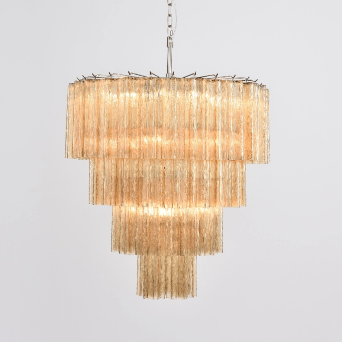 Velanora Chandelier Cascade Layered Glass Elegant Vintage