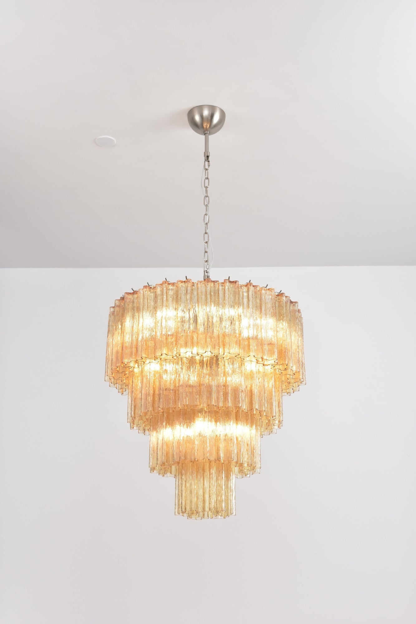 Velanora Chandelier Cascade Layered Glass Elegant Vintage