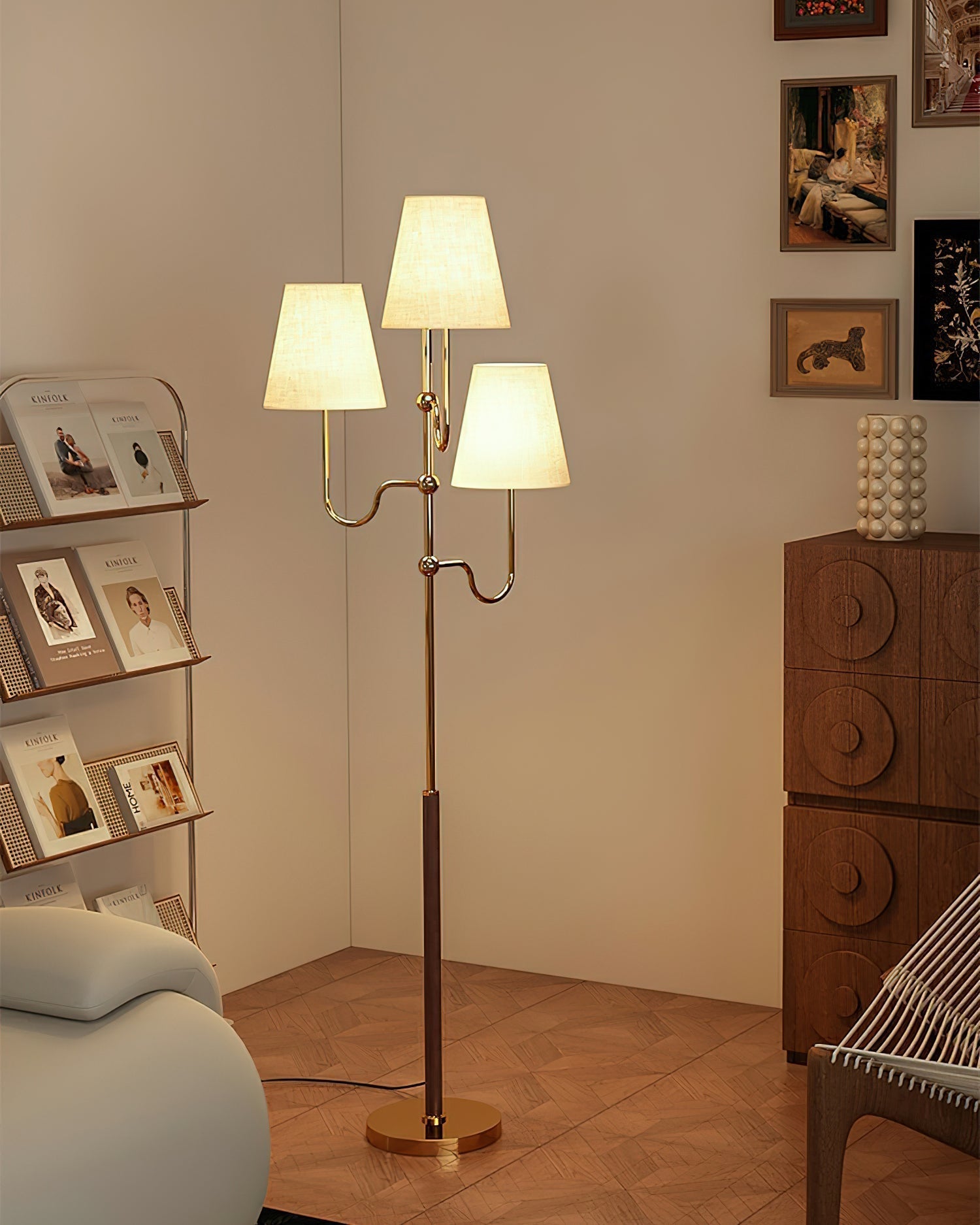 Vevenq Floor Lamp Cloth Shade