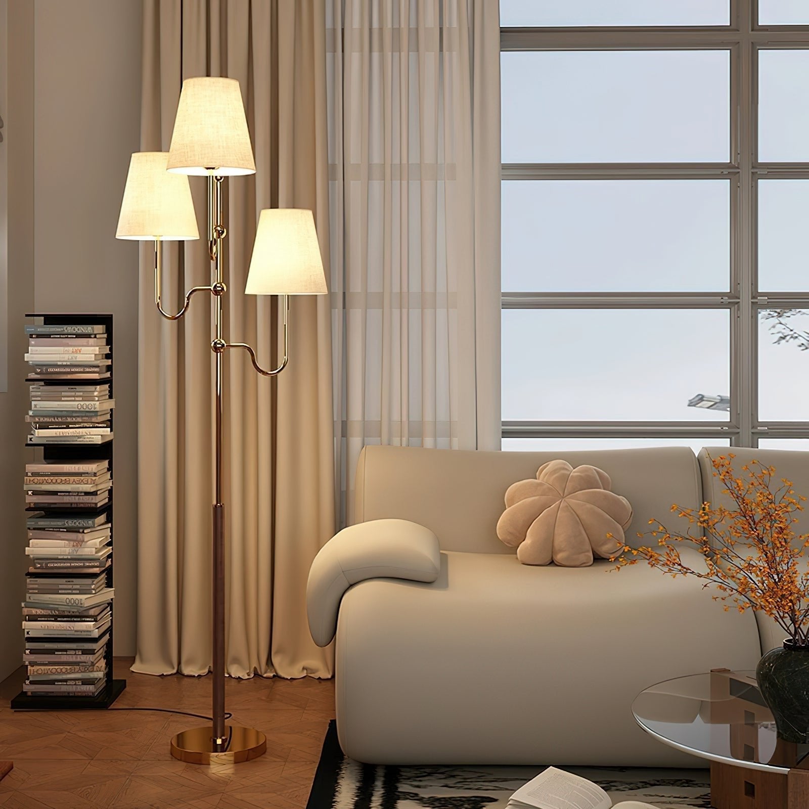 Vevenq Floor Lamp Cloth Shade