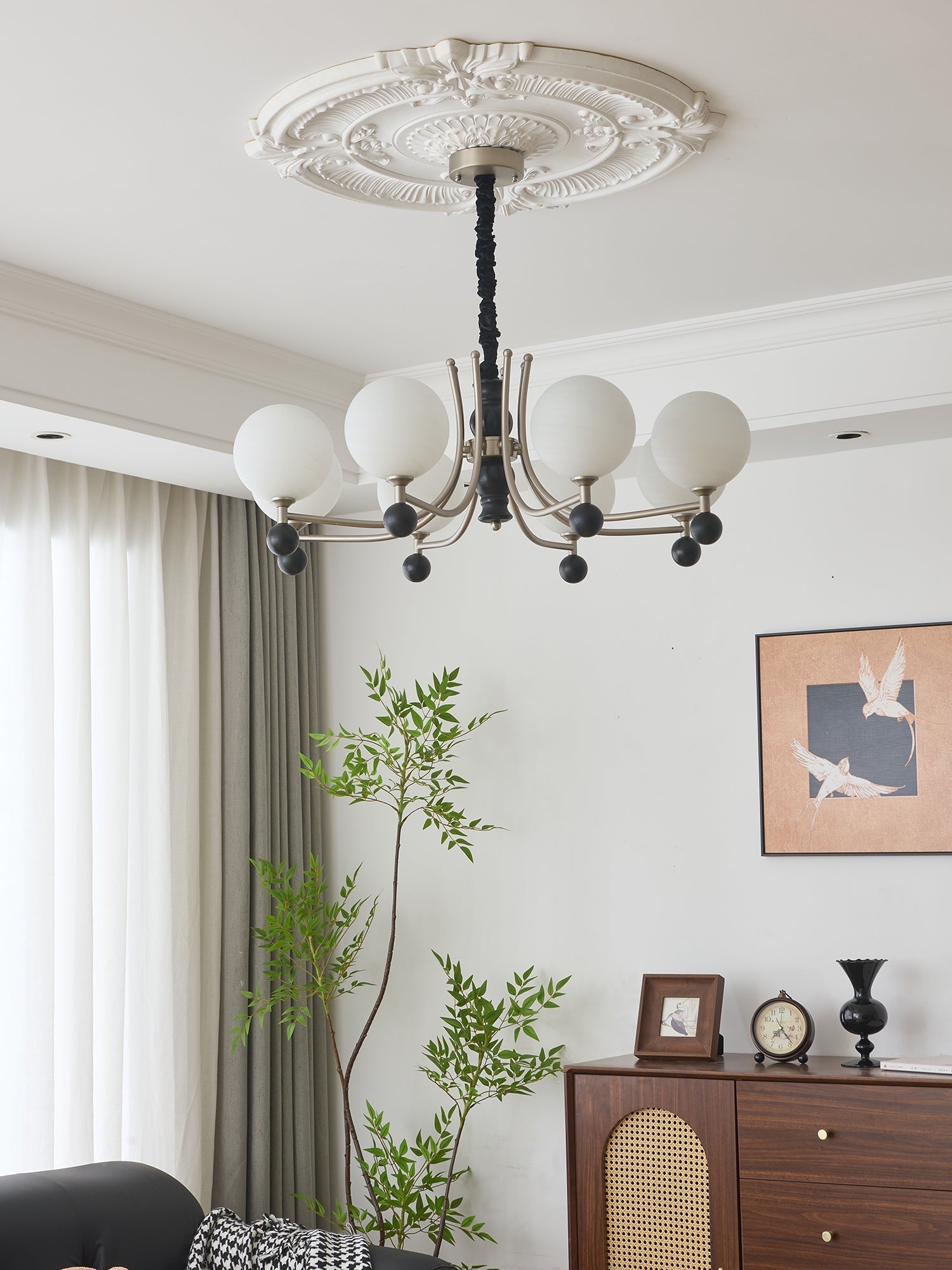 Serenus Traditional Sphere Wood Chandelier