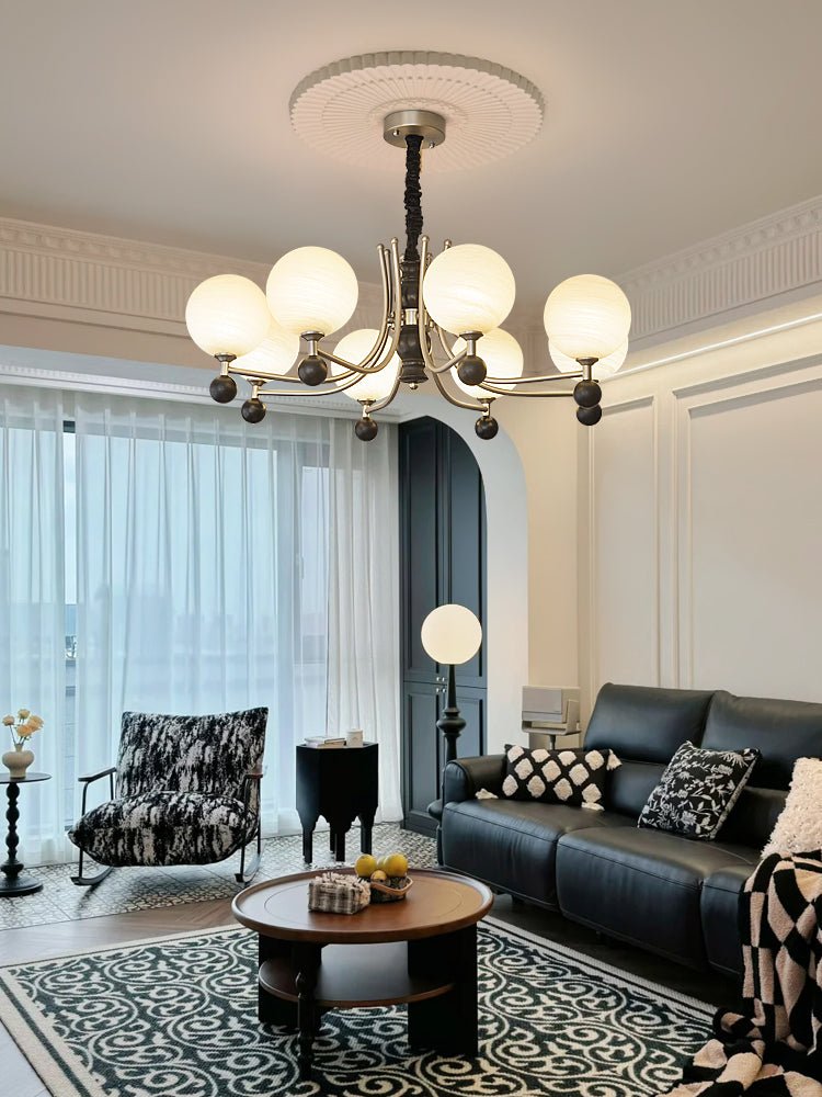 Serenus Traditional Sphere Wood Chandelier
