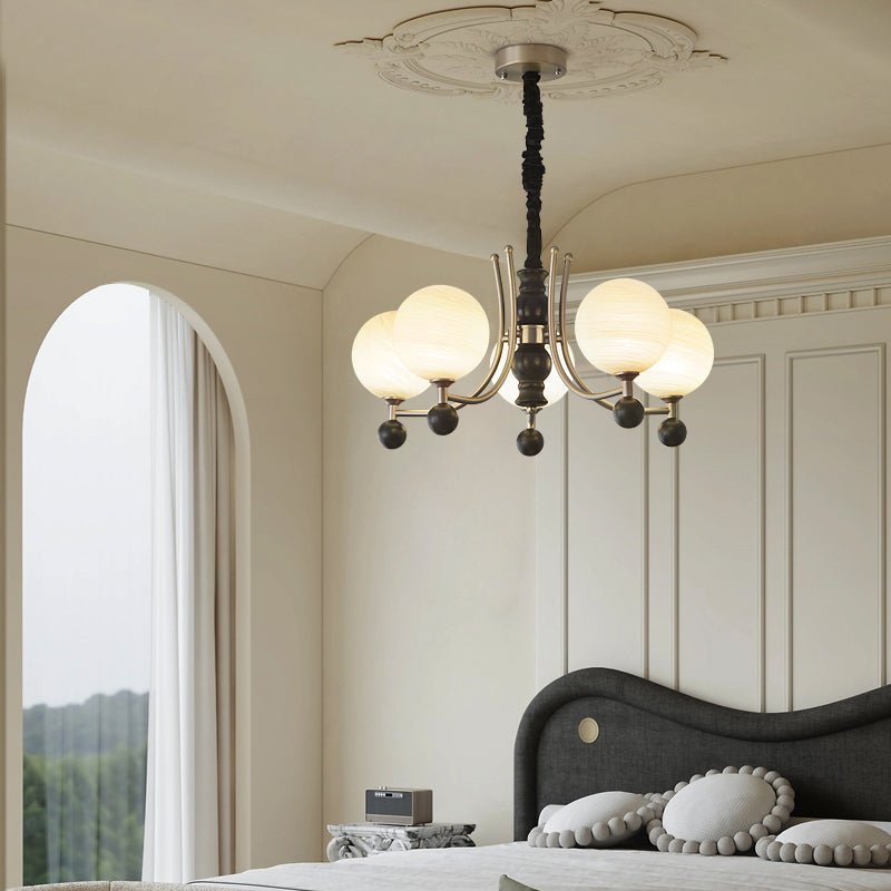 Serenus Traditional Sphere Wood Chandelier