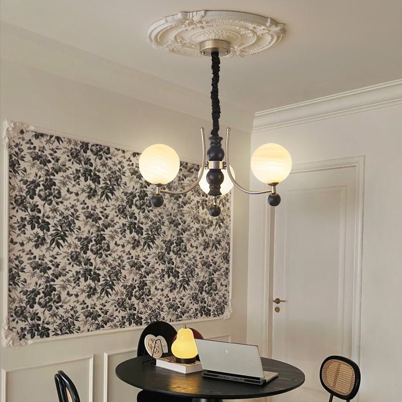 Serenus Traditional Sphere Wood Chandelier