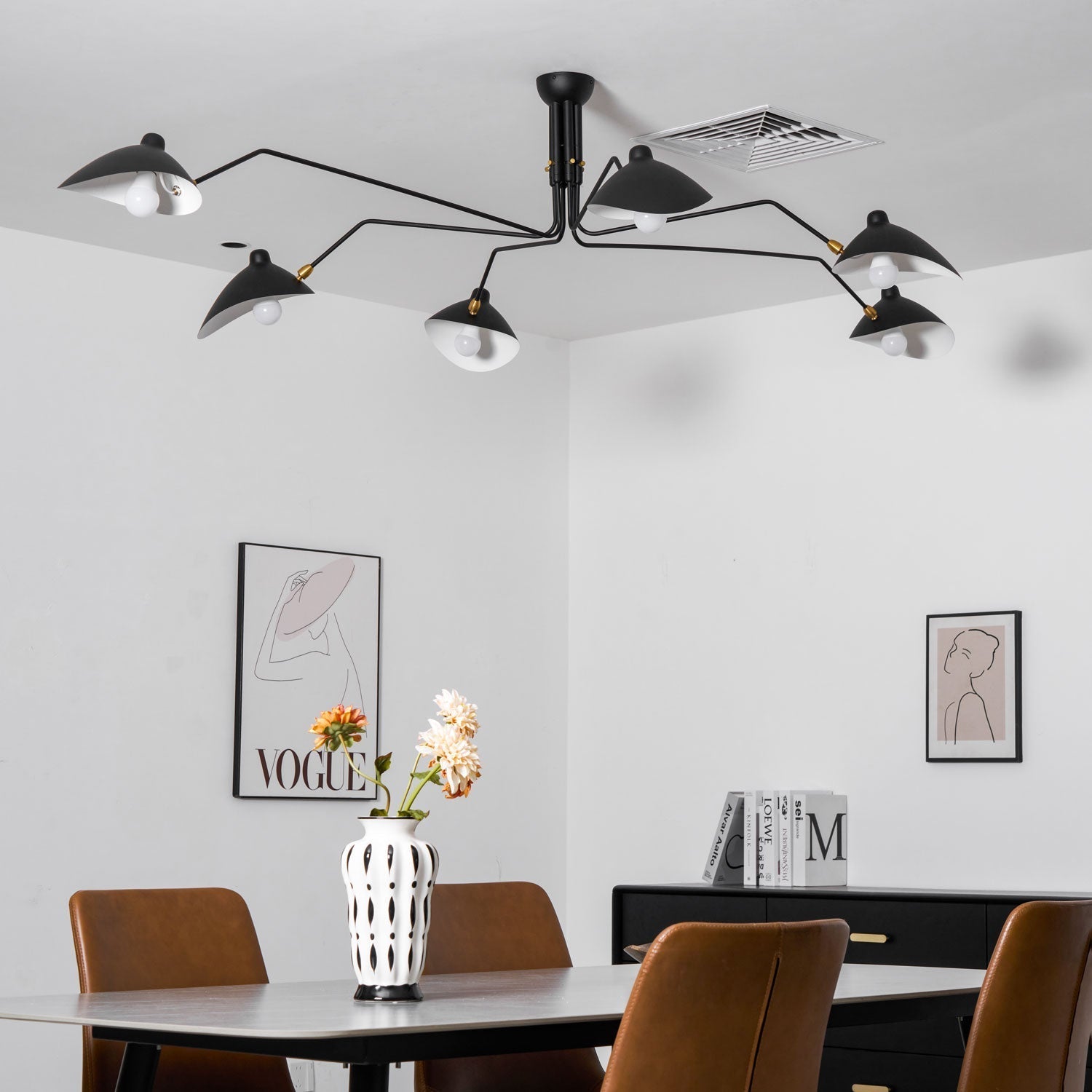 Lustra Minimalist Metal Ceiling Light Three Arm