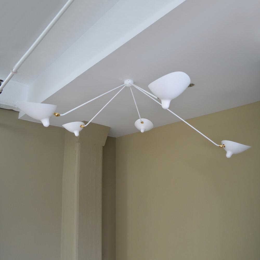 Elaoraine Ceiling Lamp Three Arm Black Sculptural