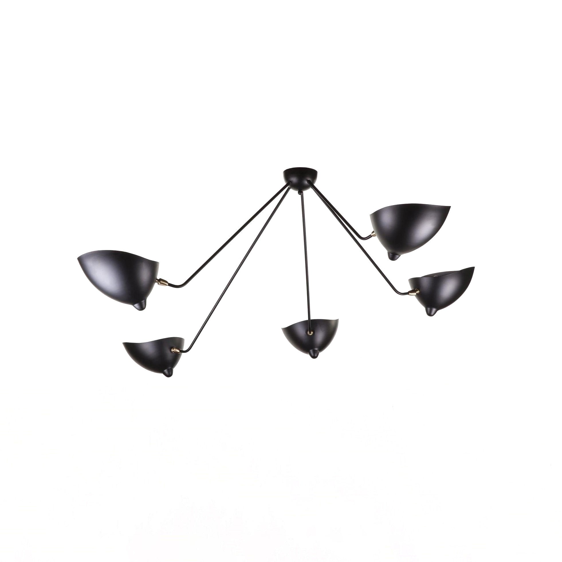 Elaoraine Ceiling Lamp Three Arm Black Sculptural