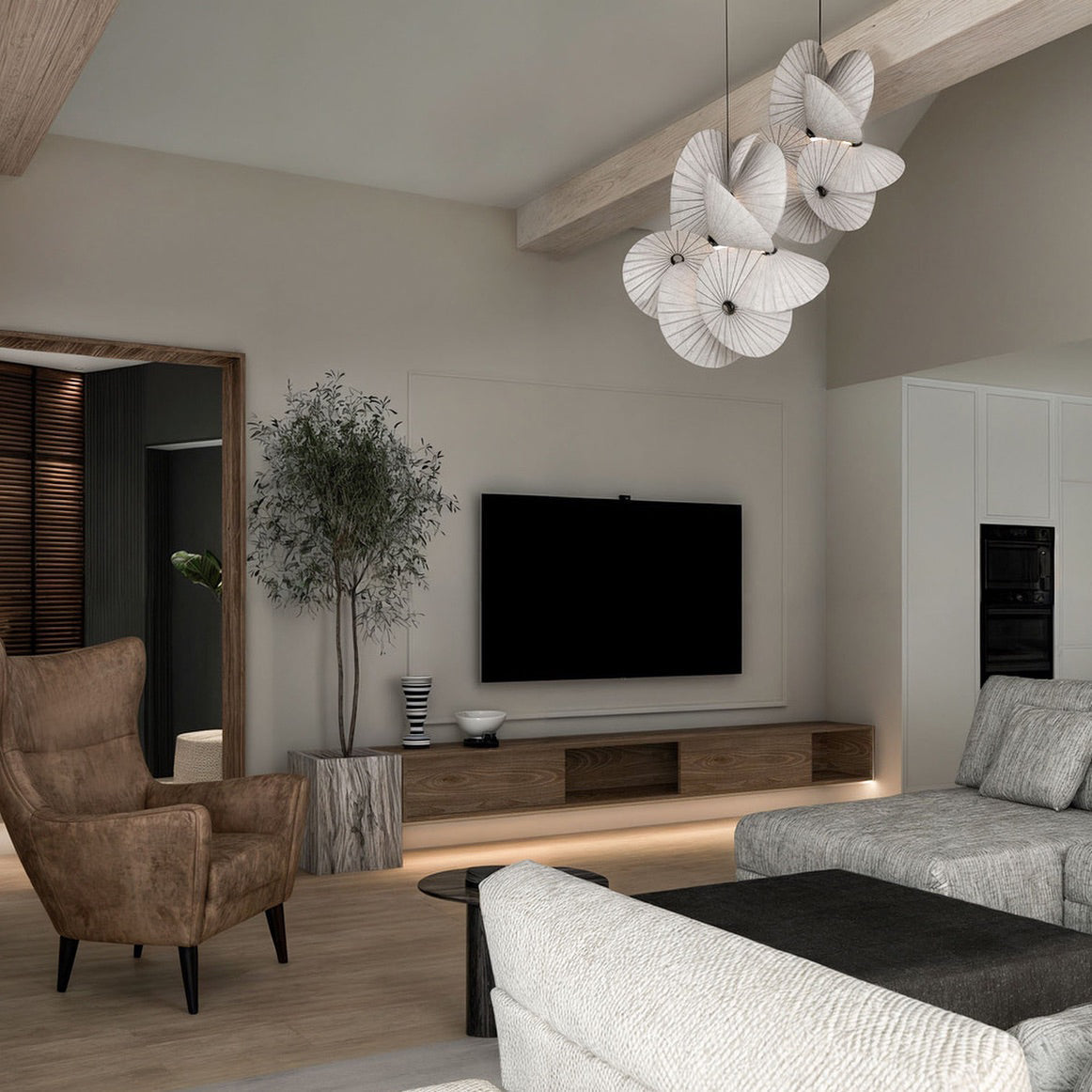 Florielle Fabric Pendant Light