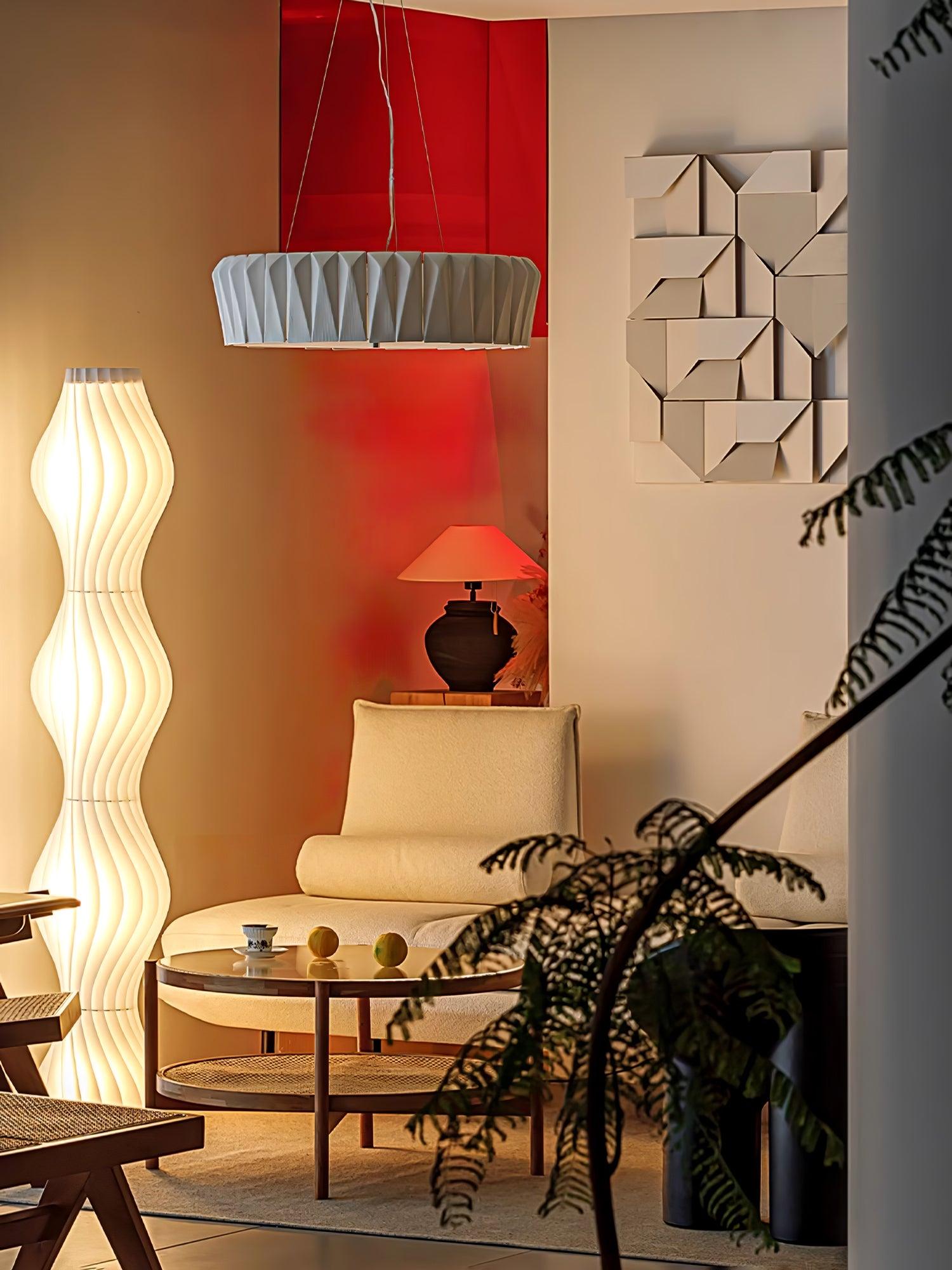 Vaeliora Ribbed Ceramic Pendant Light