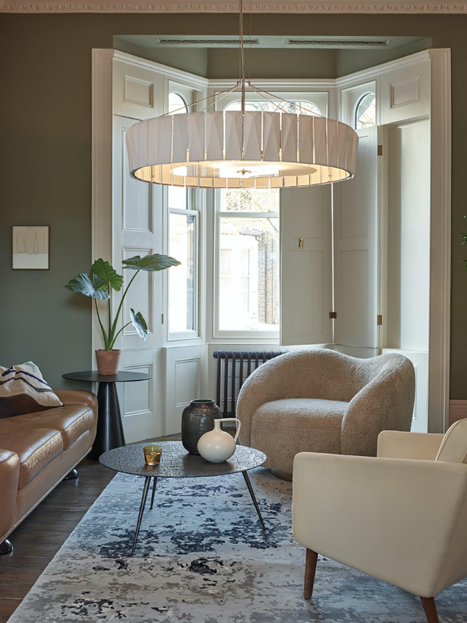 Vaeliora Ribbed Ceramic Pendant Light