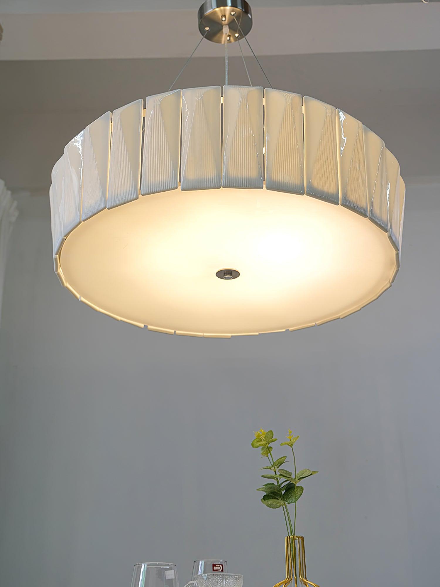 Vaeliora Ribbed Ceramic Pendant Light