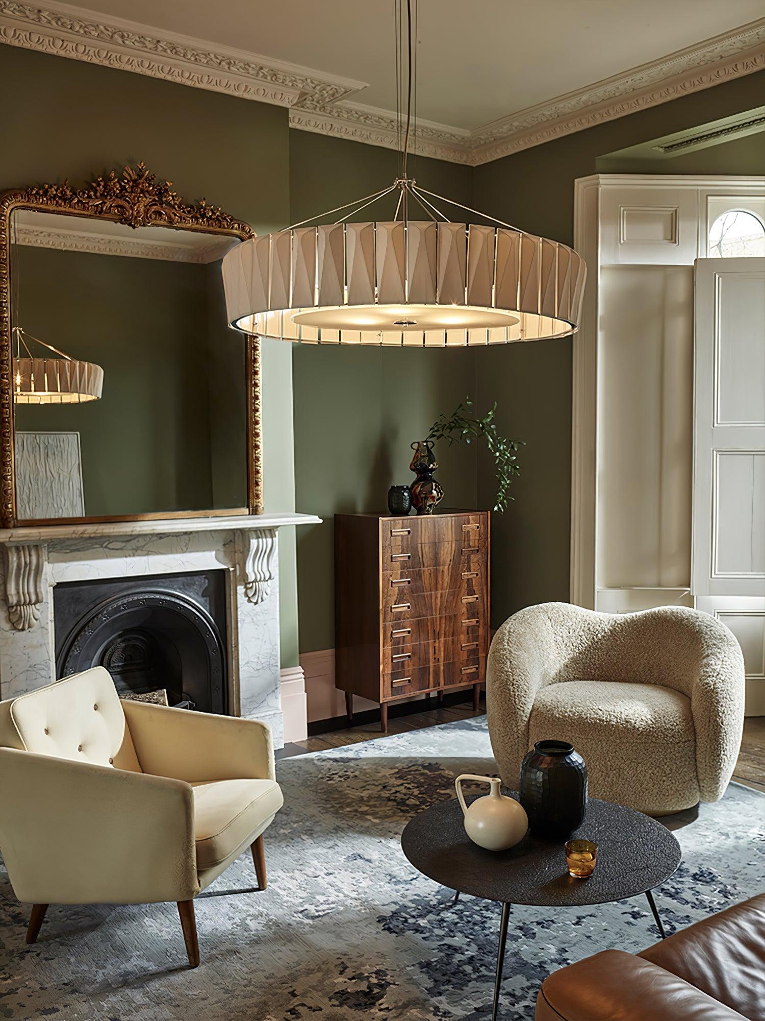 Vaeliora Ribbed Ceramic Pendant Light