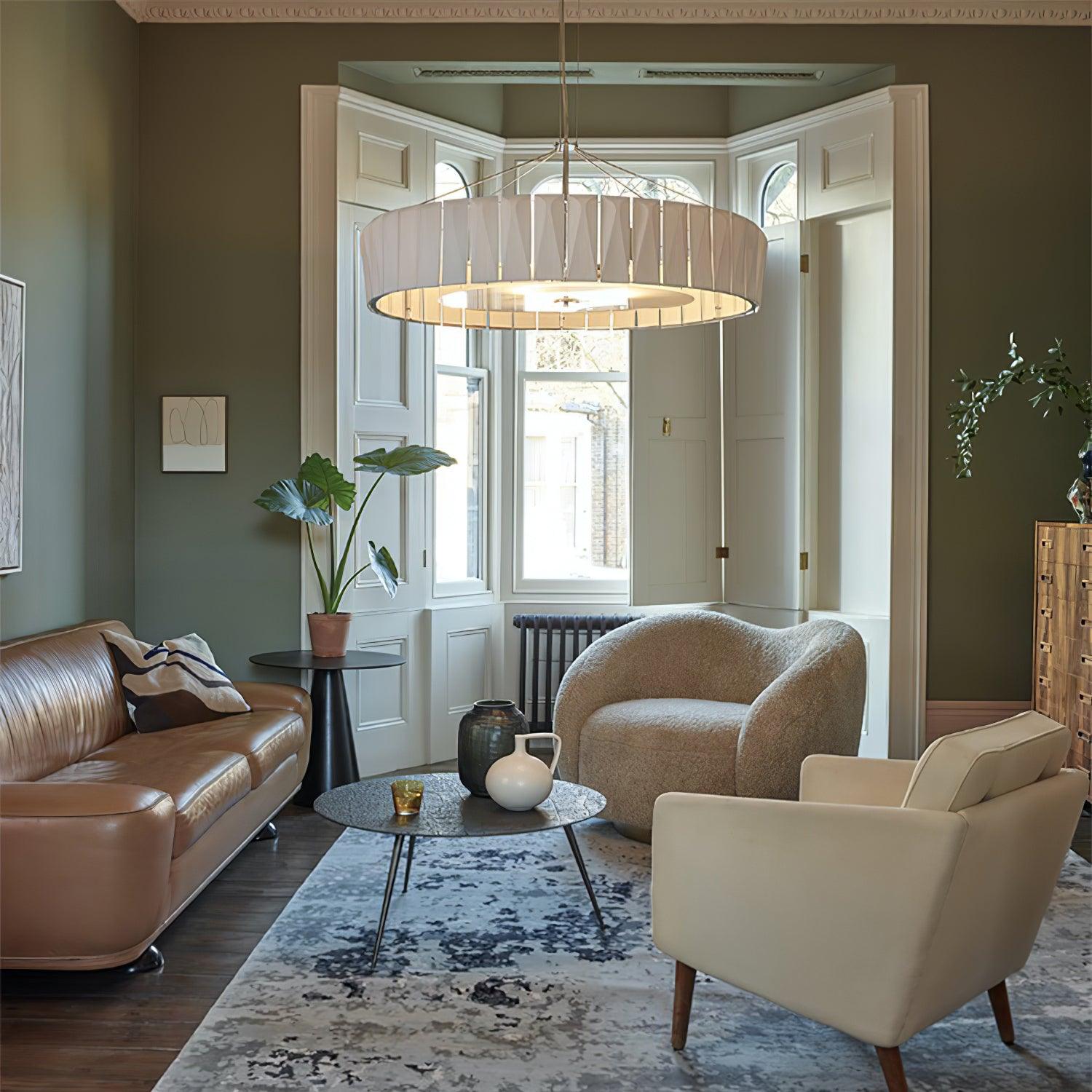 Vaeliora Ribbed Ceramic Pendant Light