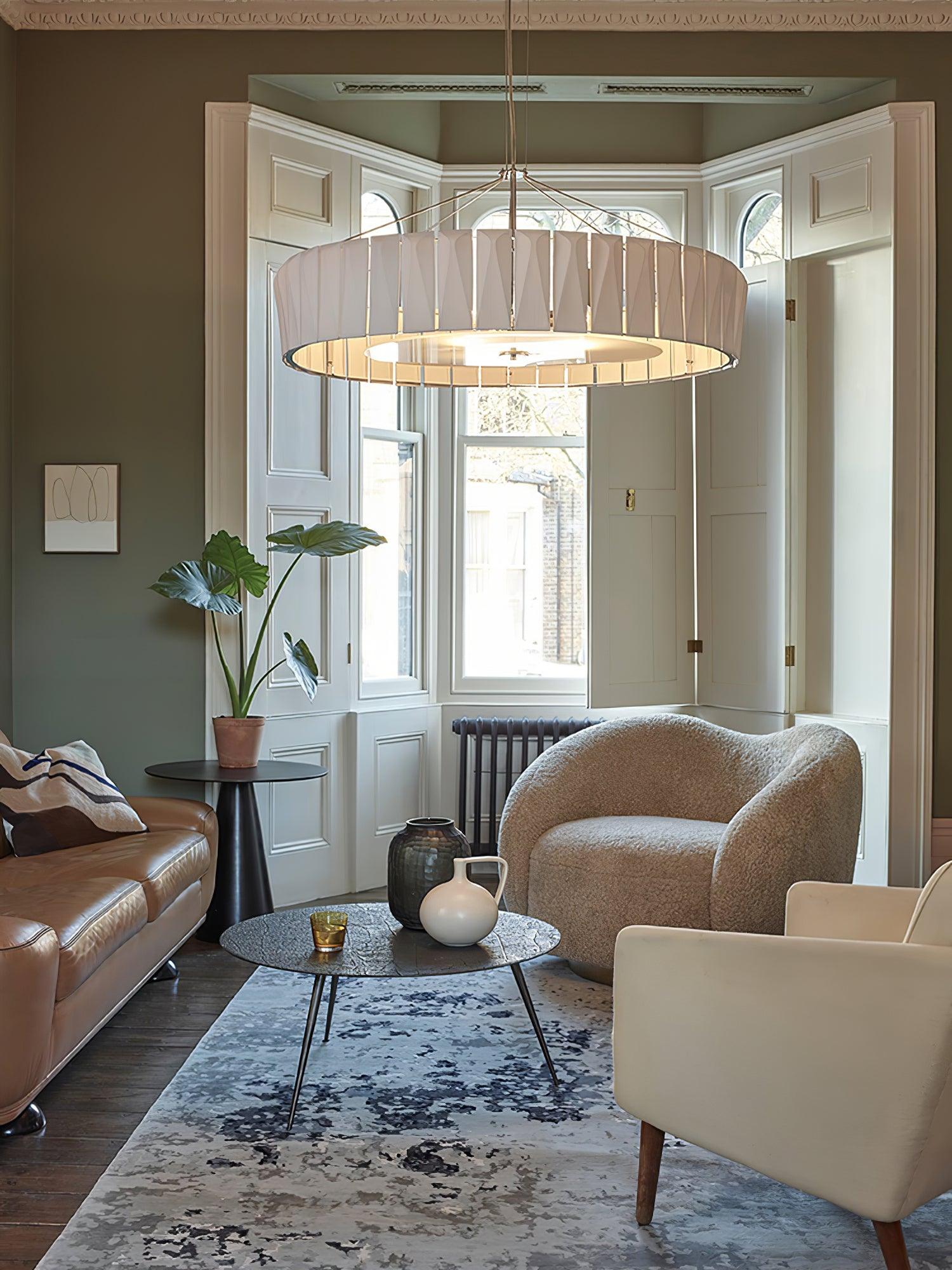 Vaeliora Ribbed Ceramic Pendant Light