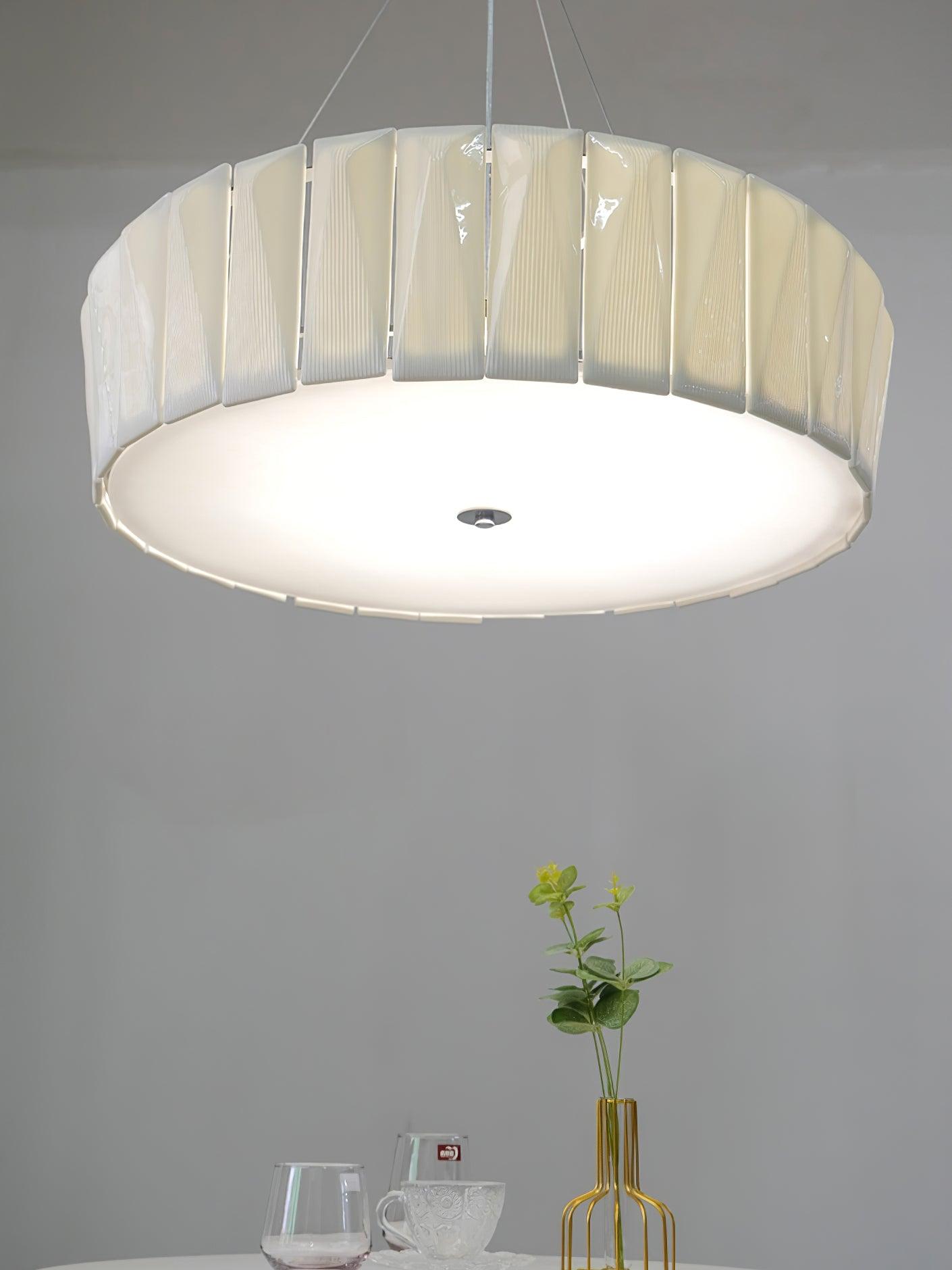 Vaeliora Ribbed Ceramic Pendant Light