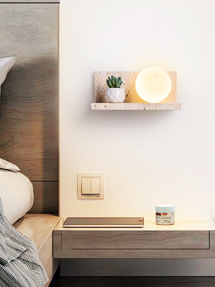 Vanthel Shelf Travertine Sconce