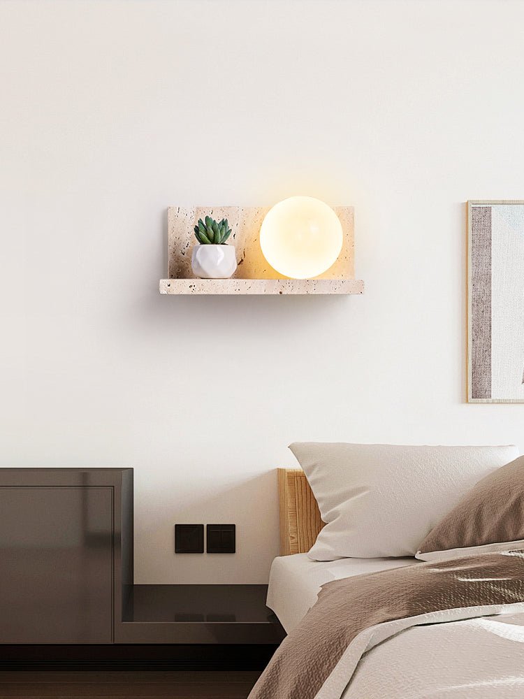 Vanthel Shelf Travertine Sconce