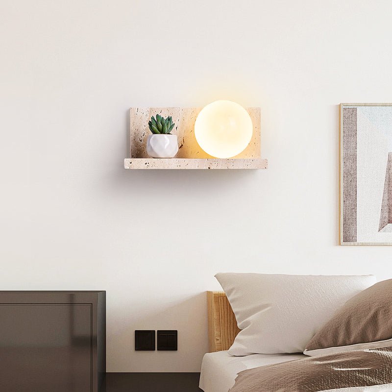 Vanthel Shelf Travertine Sconce