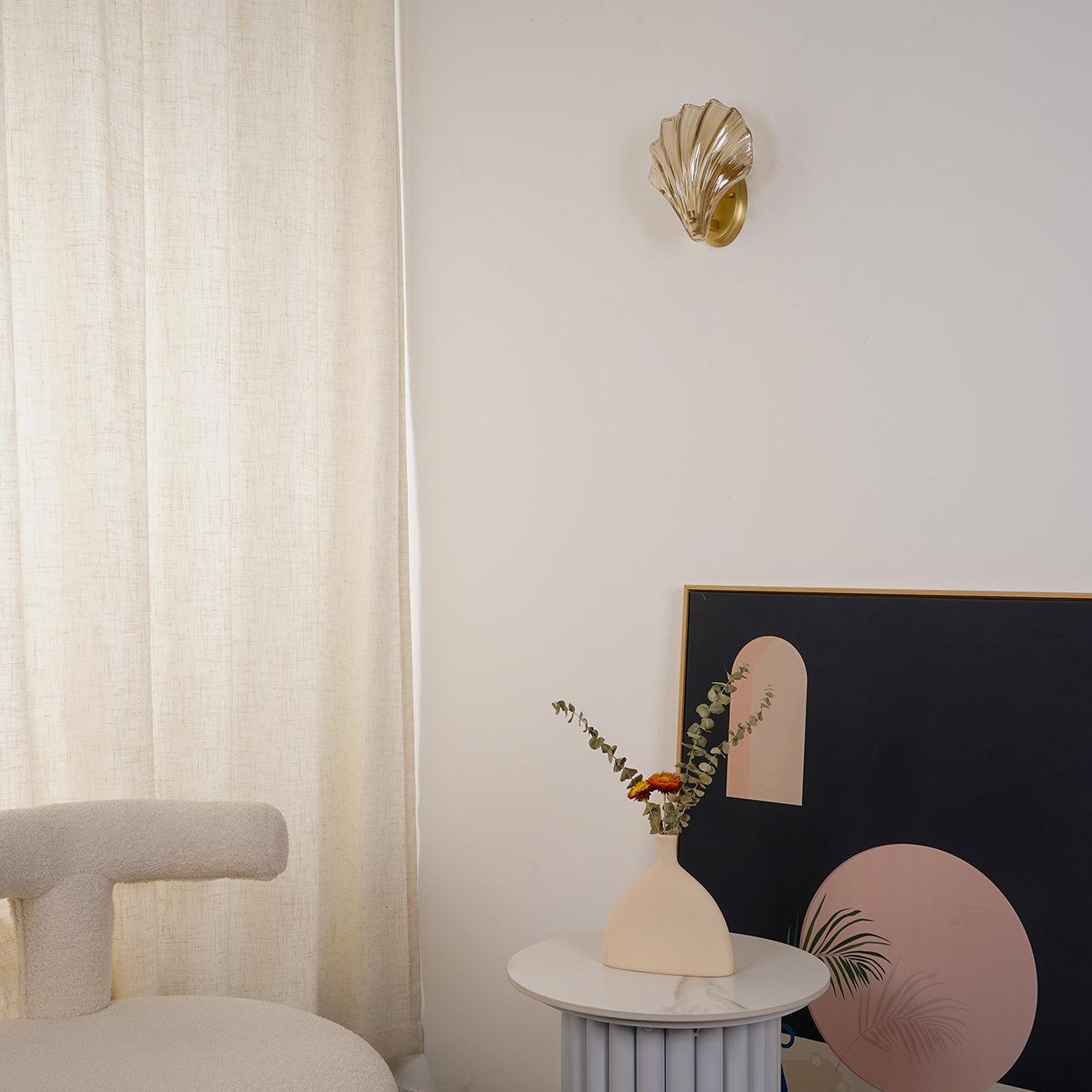 Neo Premium Elegance Brass Glass Wall Light