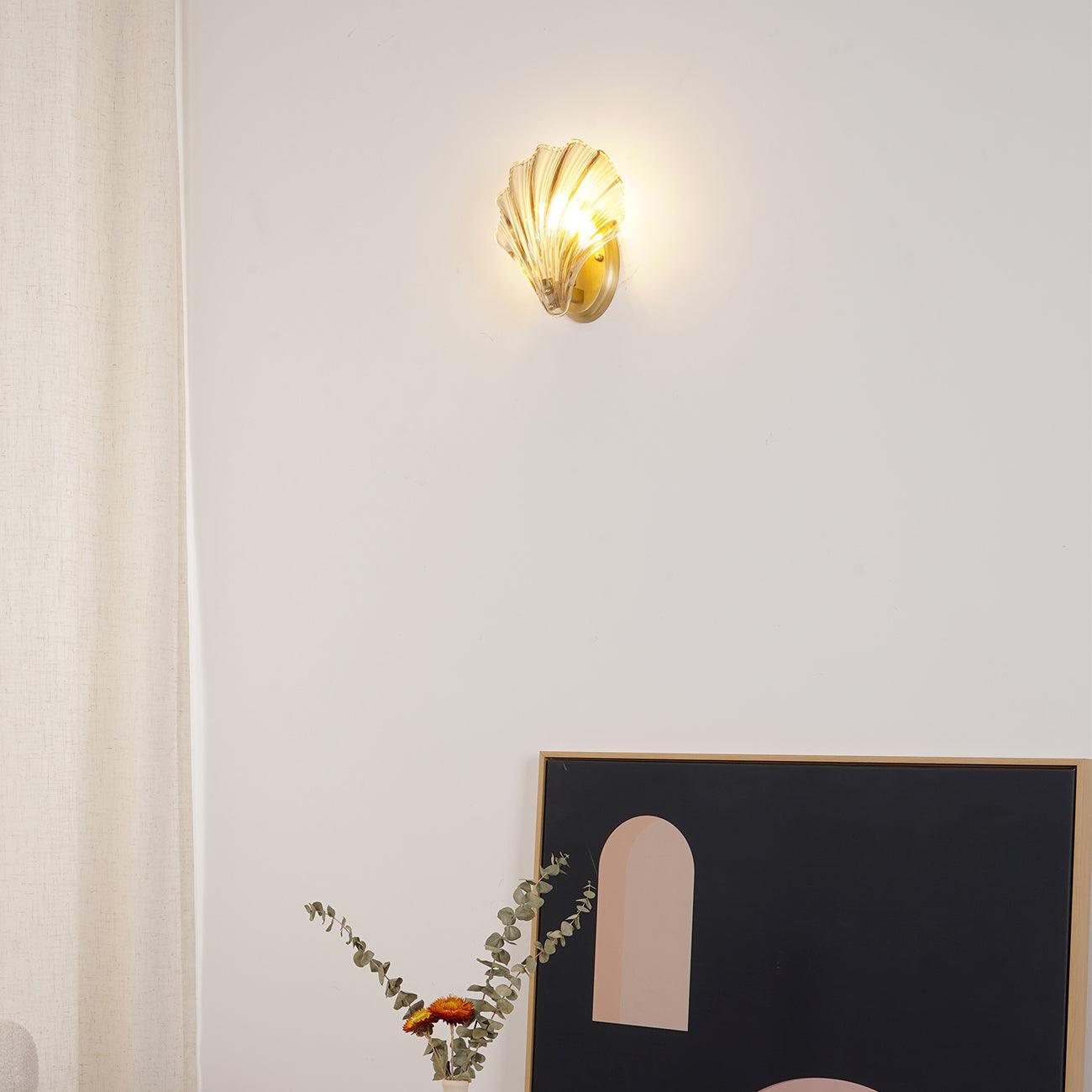 Neo Premium Elegance Brass Glass Wall Light