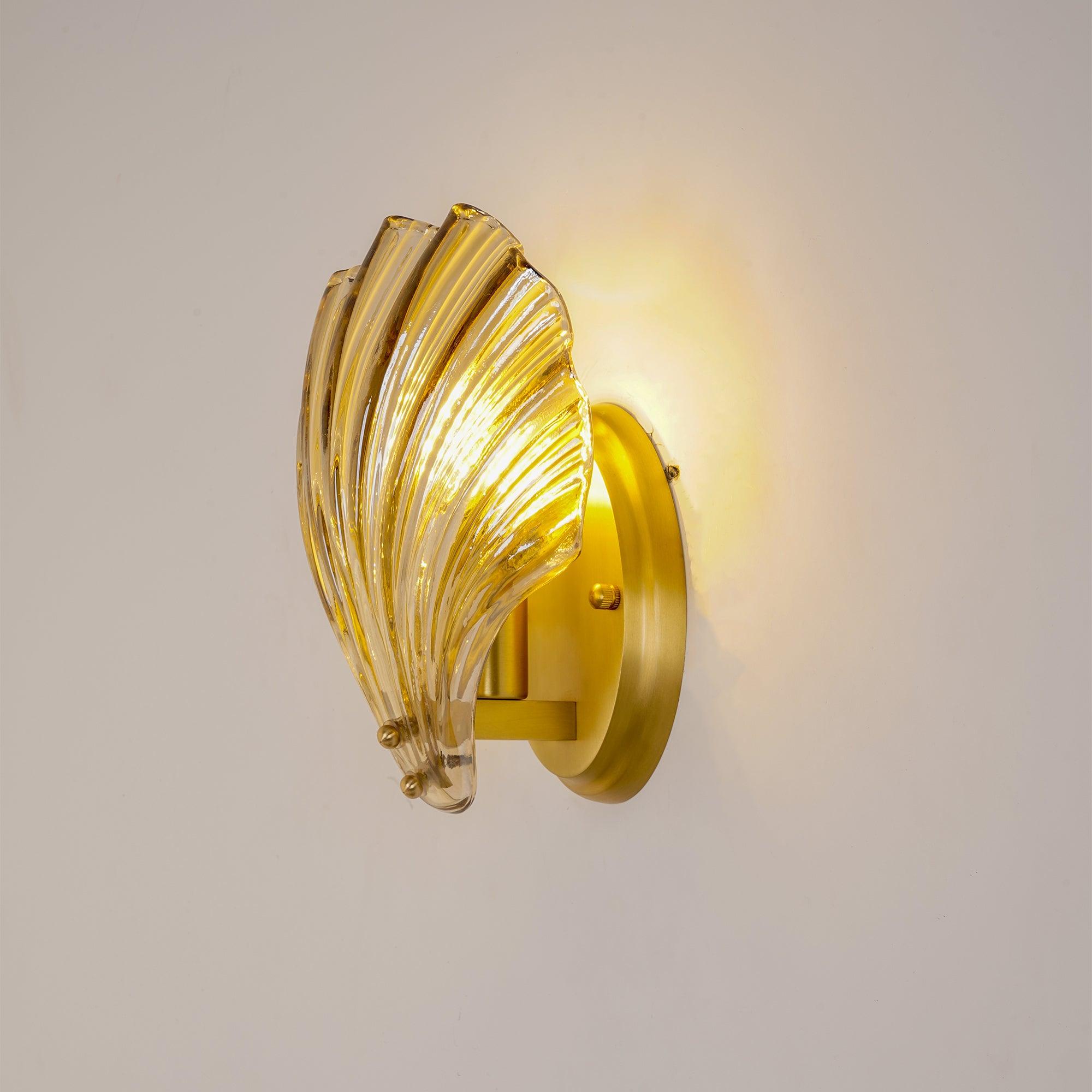 Neo Premium Elegance Brass Glass Wall Light