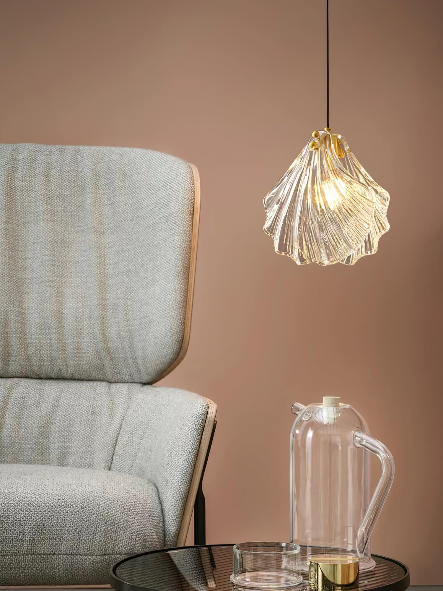 Veda Pendant Lamp Glass Shell Artistic Elegant