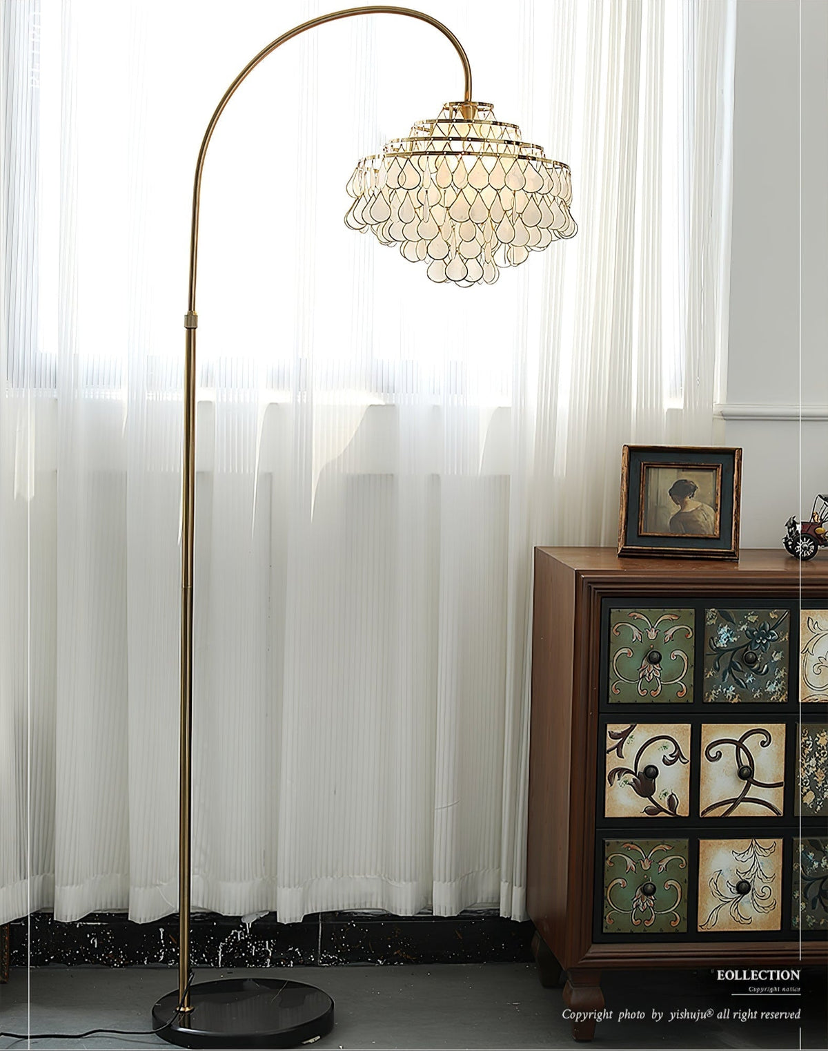 Emily Luxury Shell Floor Lamp