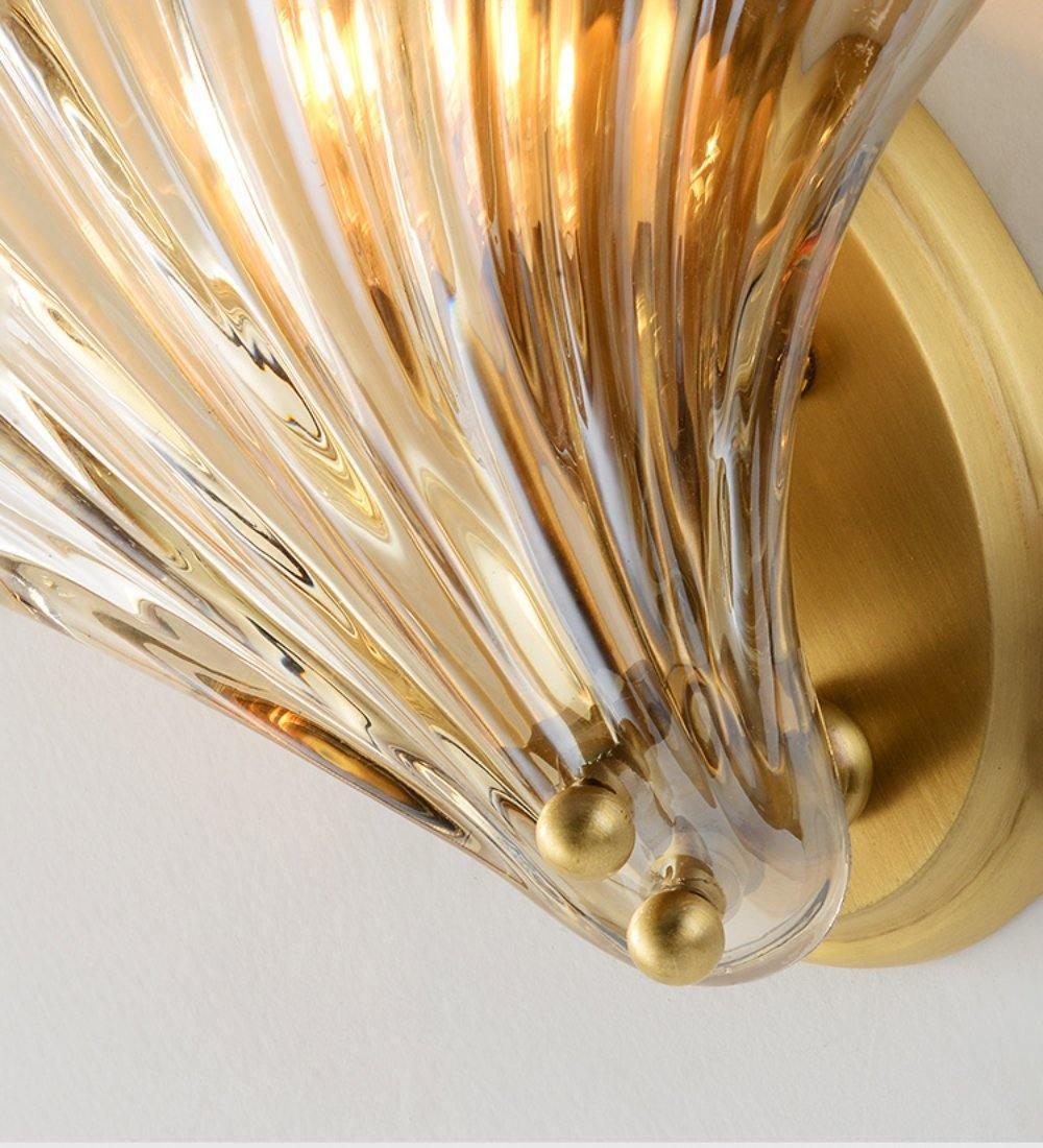 Neo Premium Elegance Brass Glass Wall Light