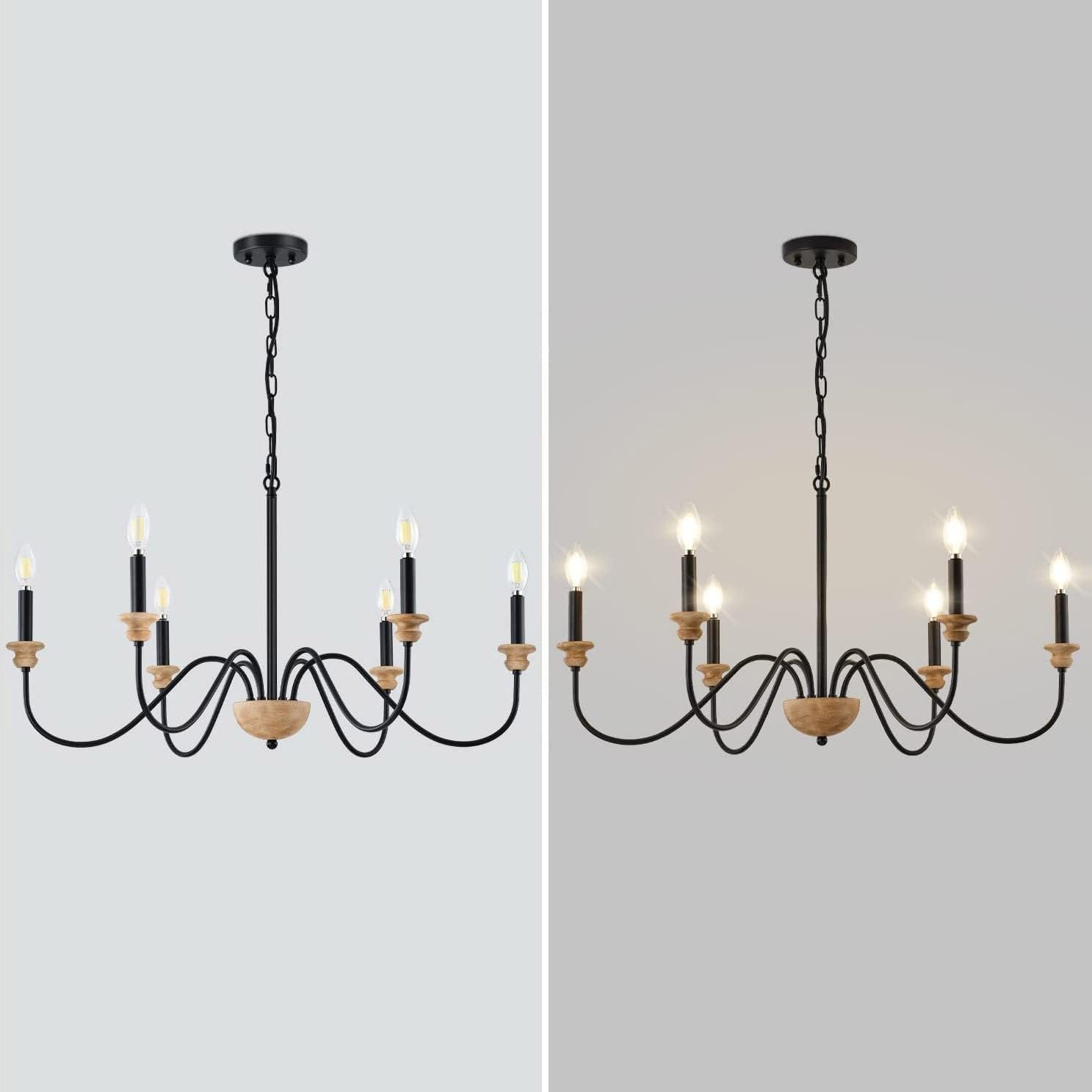 Syliira Wooden Chandelier