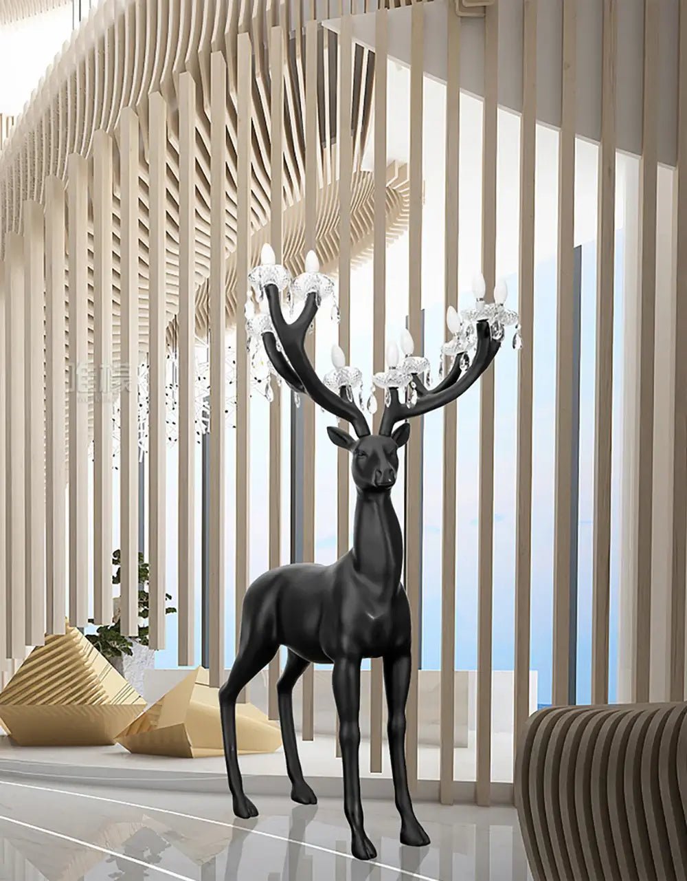 Veluaine Floor Lamp Deer Figure Playful Artistic