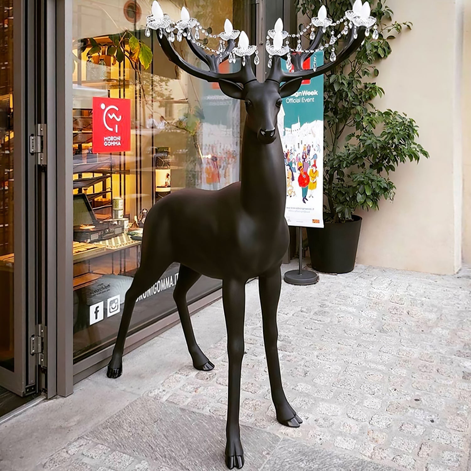 Veluaine Floor Lamp Deer Figure Playful Artistic