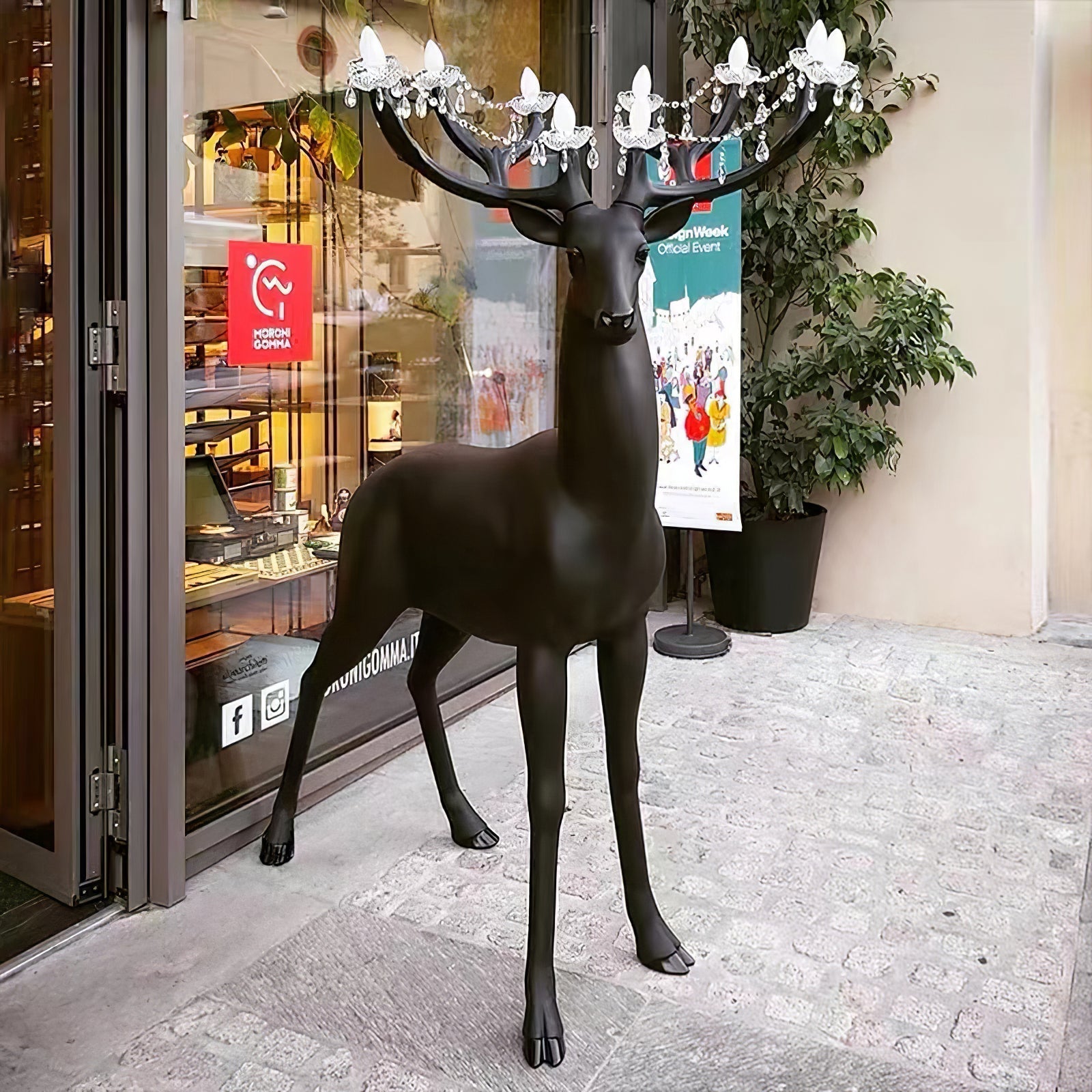 Veluaine Floor Lamp Deer Figure Playful Artistic