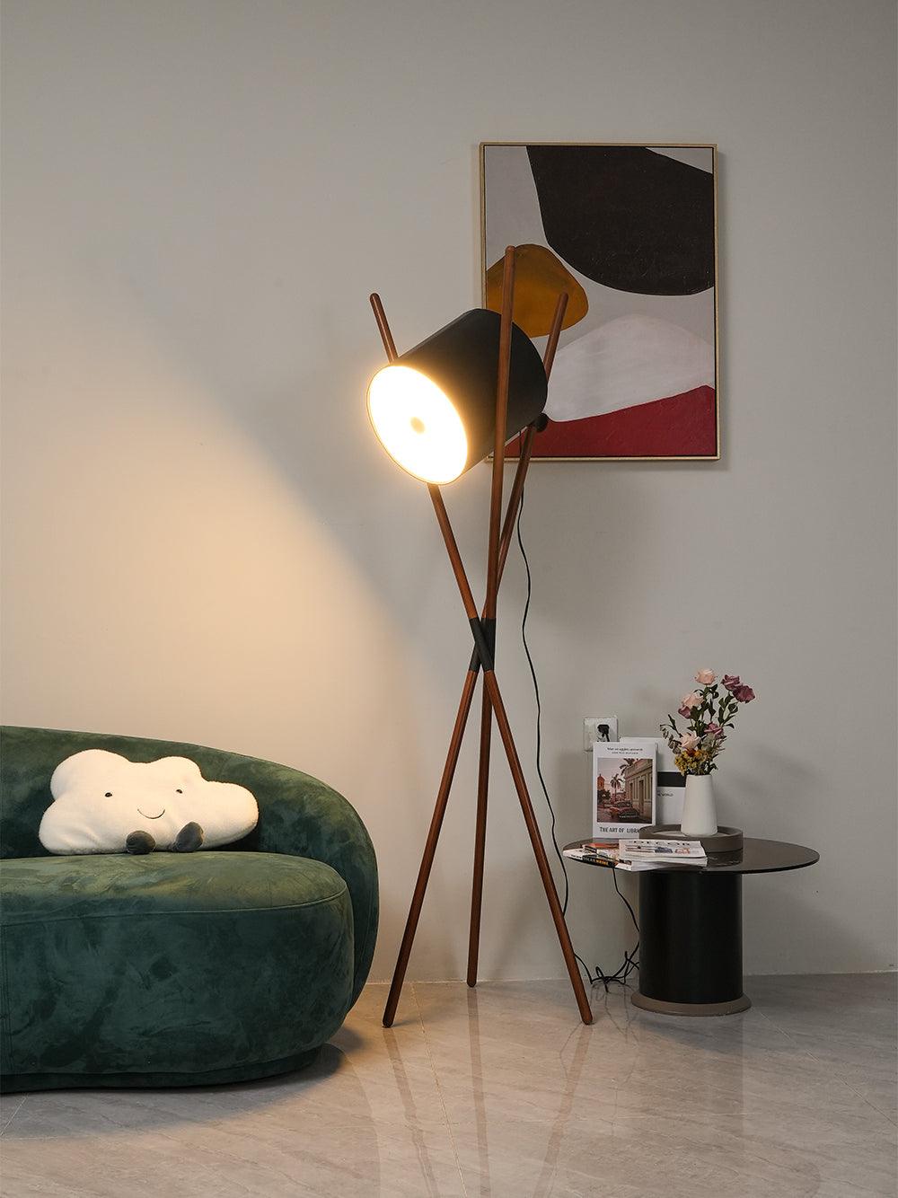 Syloena Contemporary Wood Floor Lamp