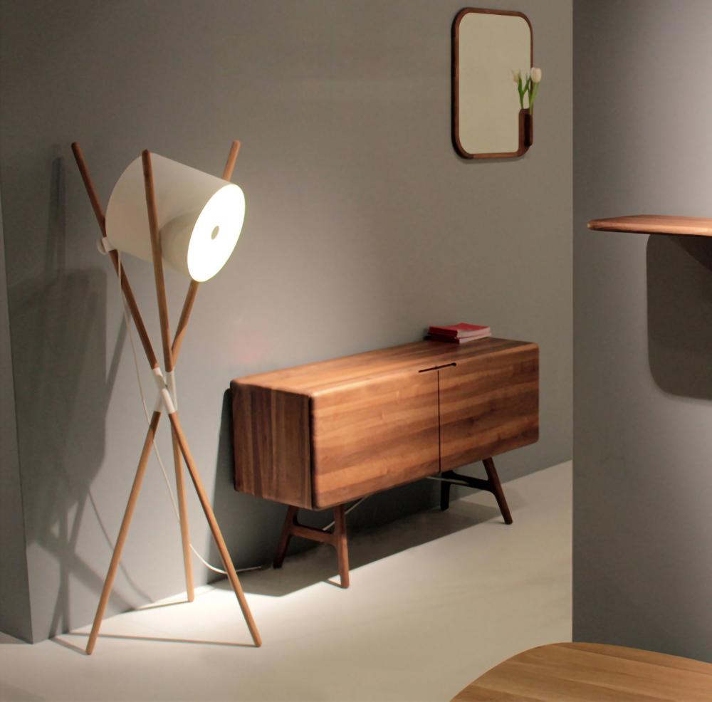 Syloena Contemporary Wood Floor Lamp