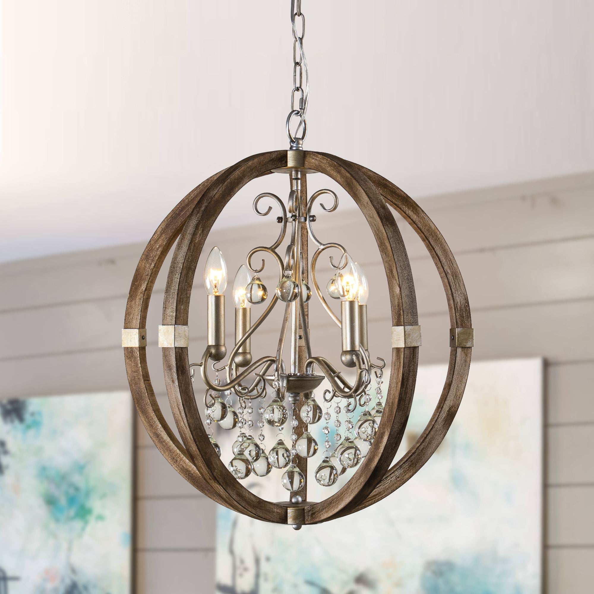 Aldalette Wooden Pendant Lamp