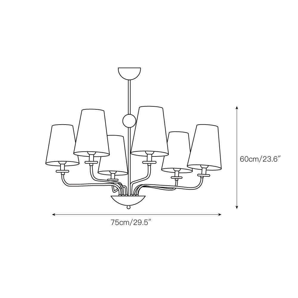 Camellia Fabric Chandelier