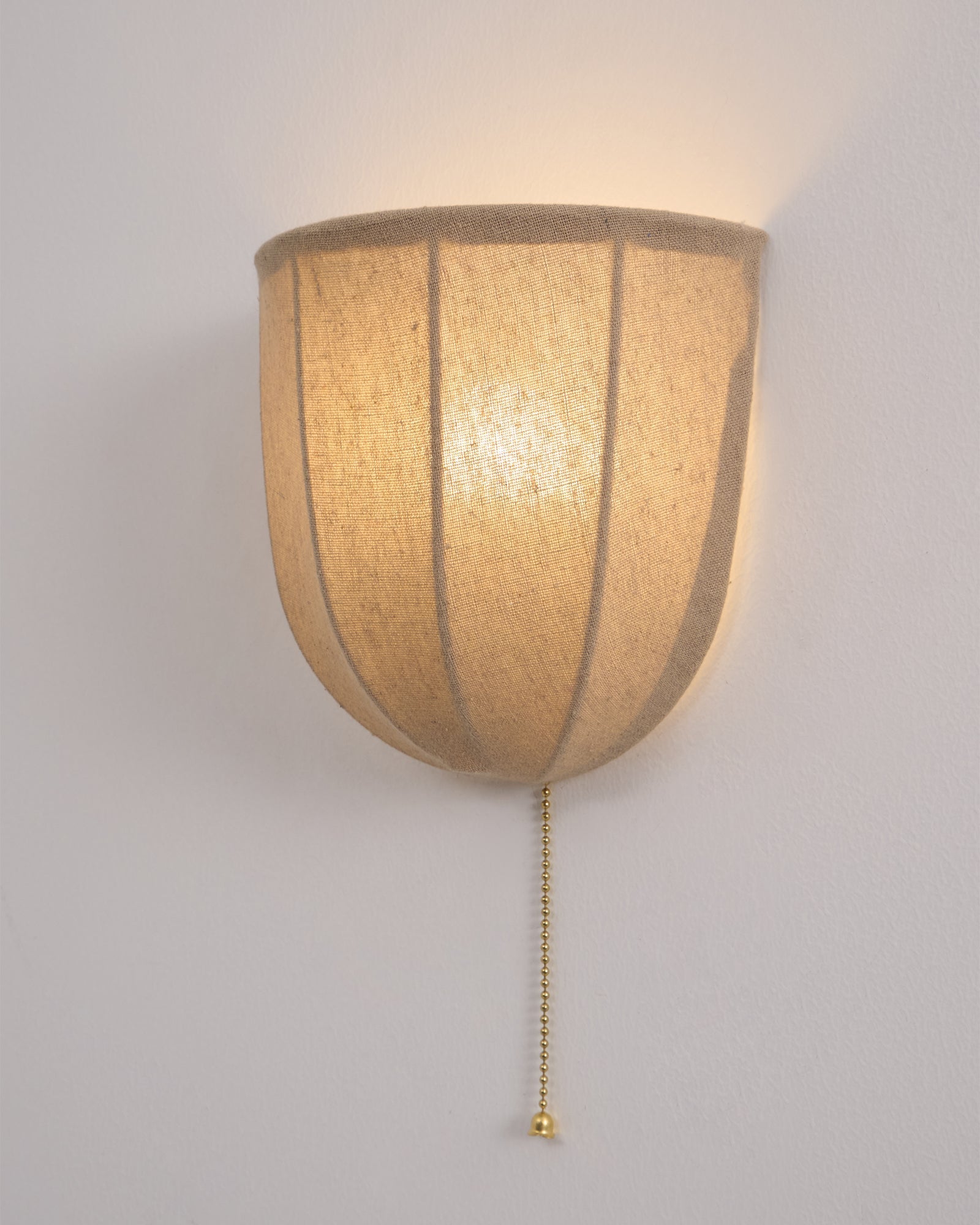 Griswold Natural Linen Fabric Sconce Wall lamp