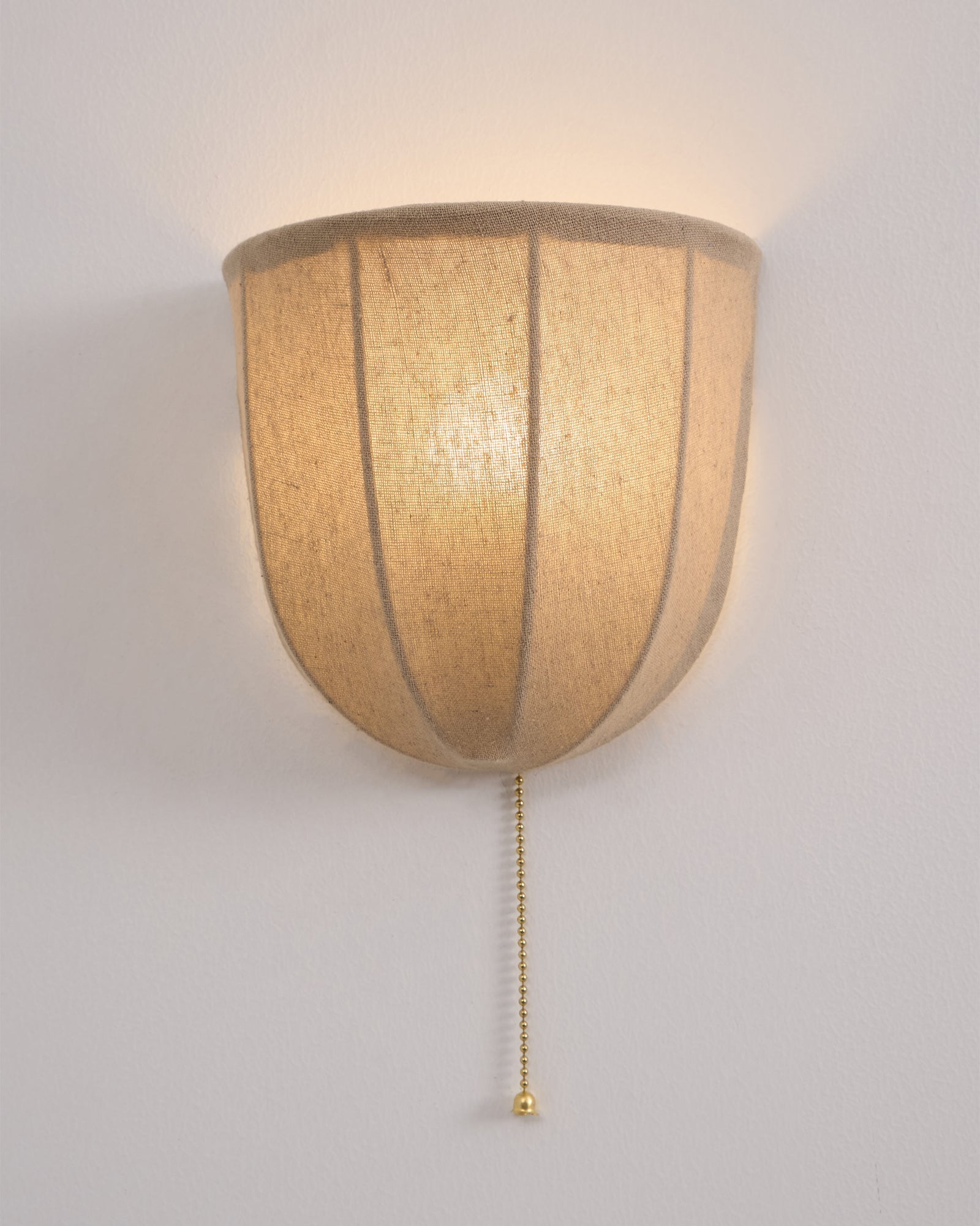 Griswold Natural Linen Fabric Sconce Wall lamp