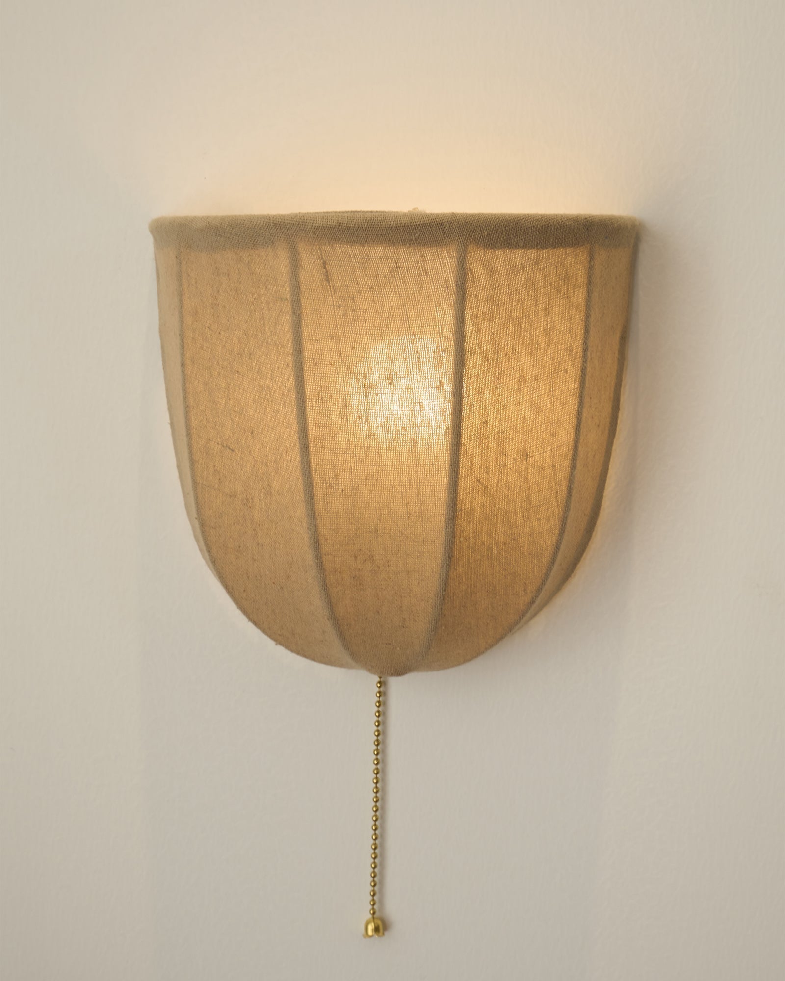 Griswold Natural Linen Fabric Sconce Wall lamp