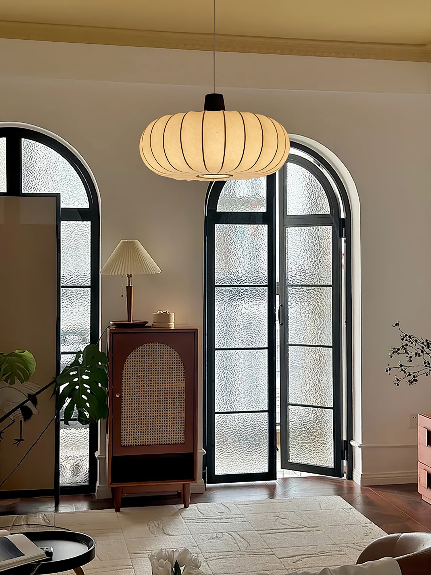 Aldeelia Silk Wood Retro Pendant Light