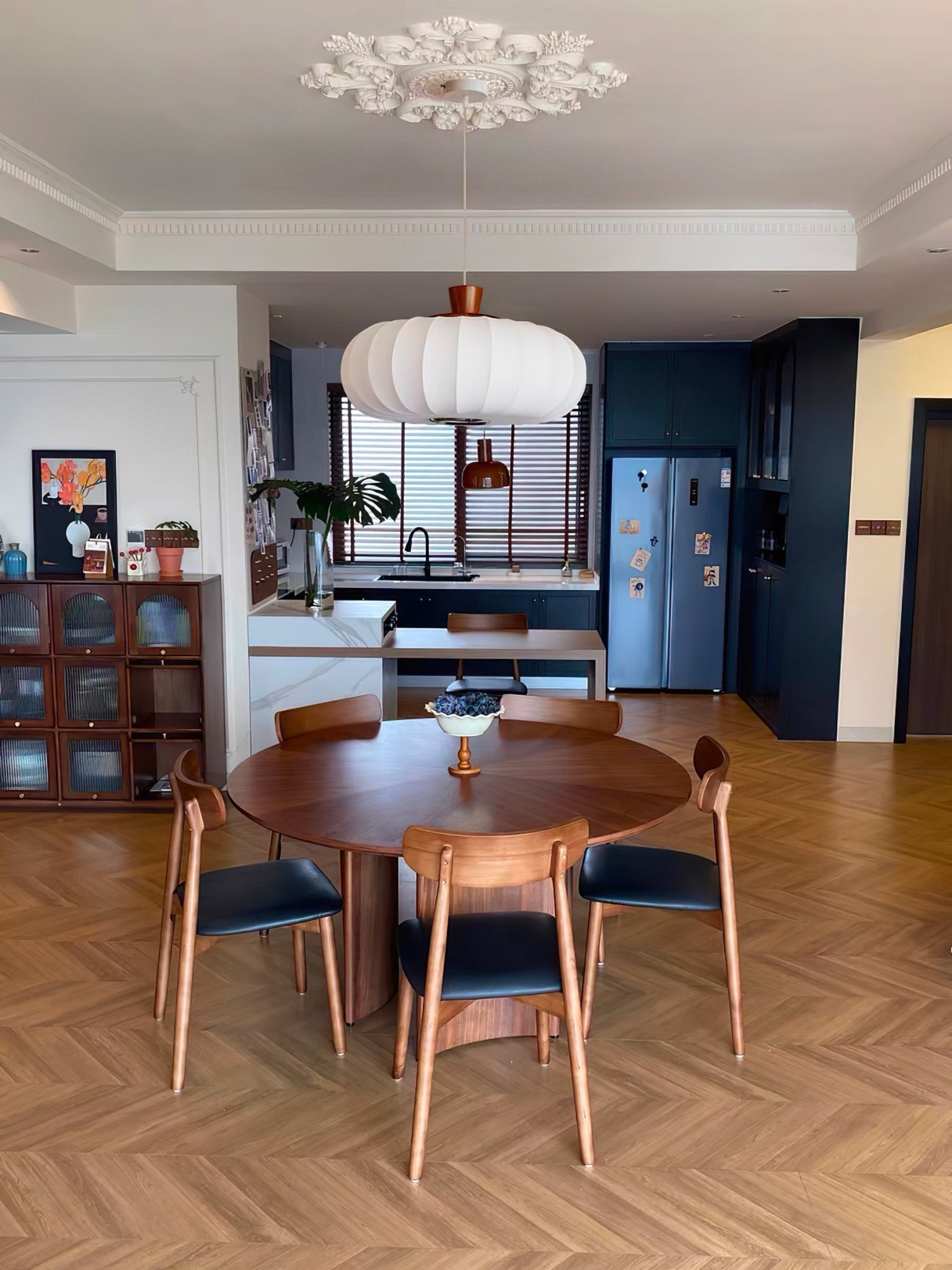 Aldeelia Silk Wood Retro Pendant Light