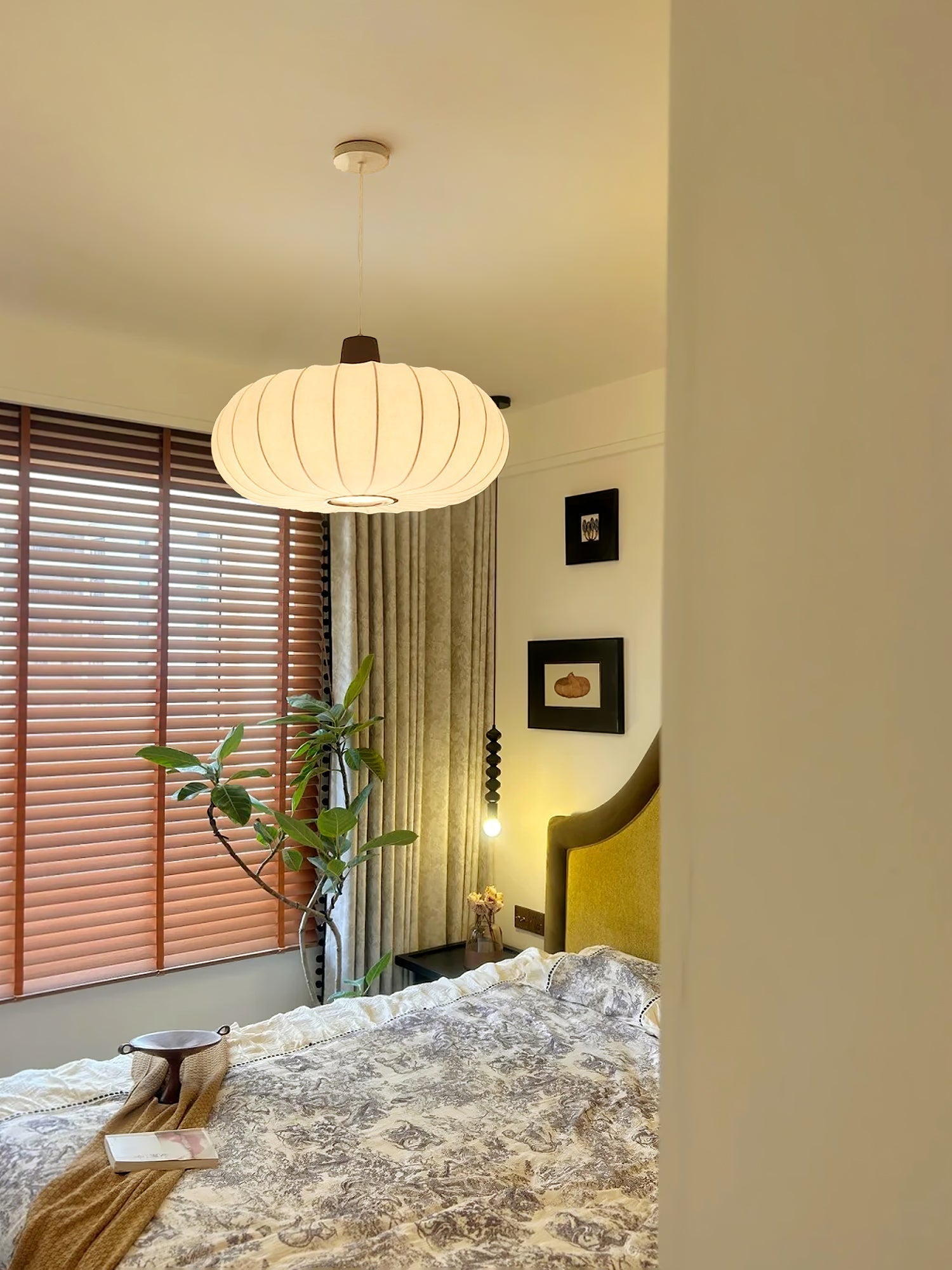 Aldeelia Silk Wood Retro Pendant Light