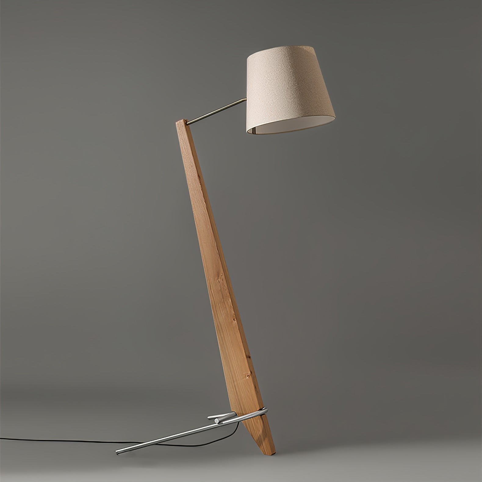 Vyran Wood Fabric Floor Lamp
