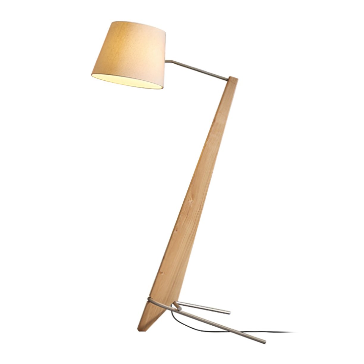 Vyran Wood Fabric Floor Lamp